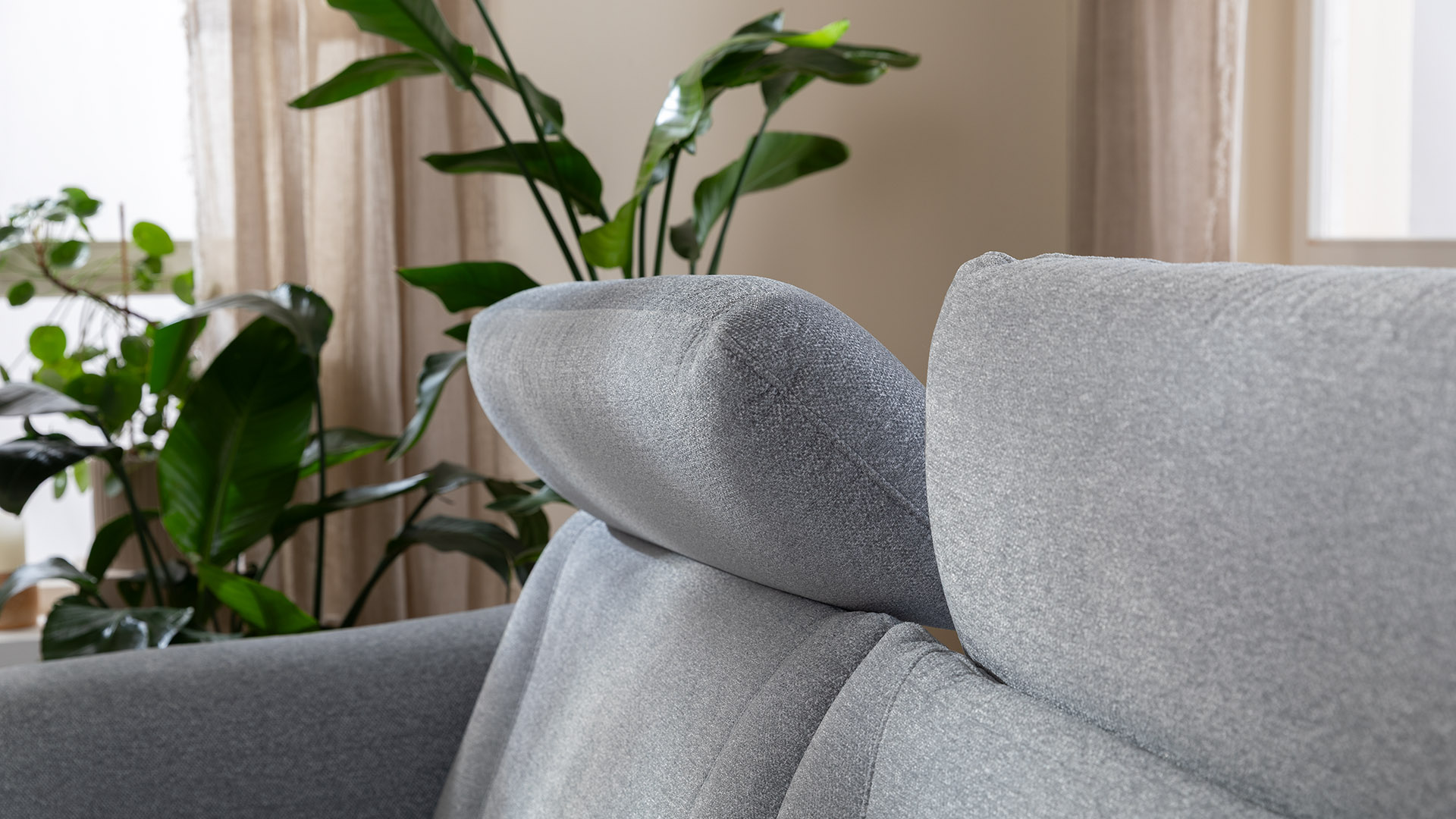 Polstergarnitur, Stoff grey - Natura Home Nevin