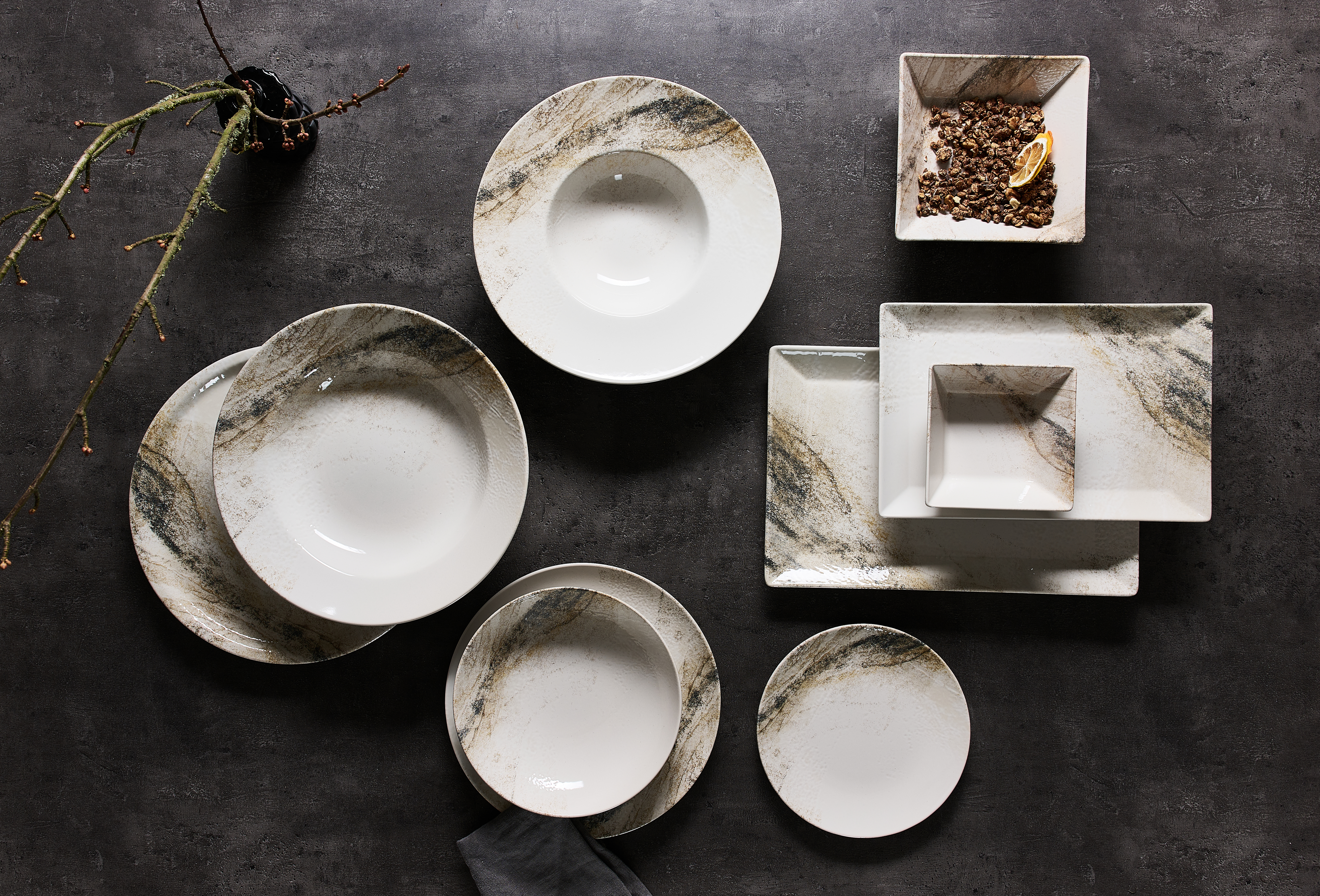 Pizzateller Arezzo 30 cm - Steinzeug, spülmaschinenfest, rund