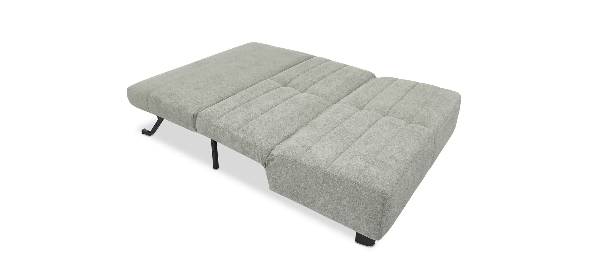  Faltsofa Easy - 2-Sitzer ohne Armlehne, ca. 140 cm inkl. Schlaffunktion, Stoff, Grau