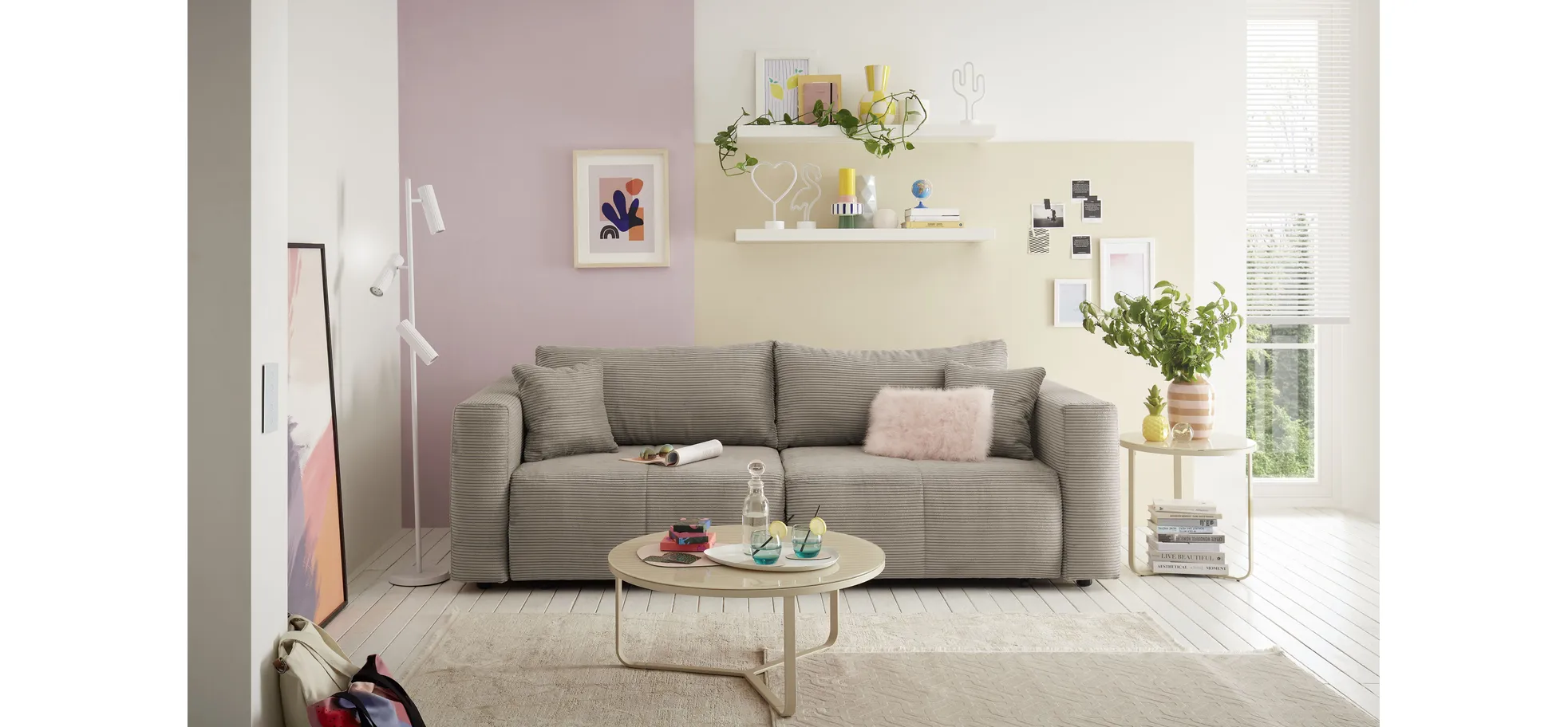 Megasofa Juless, mit Liegefläche, - Juless