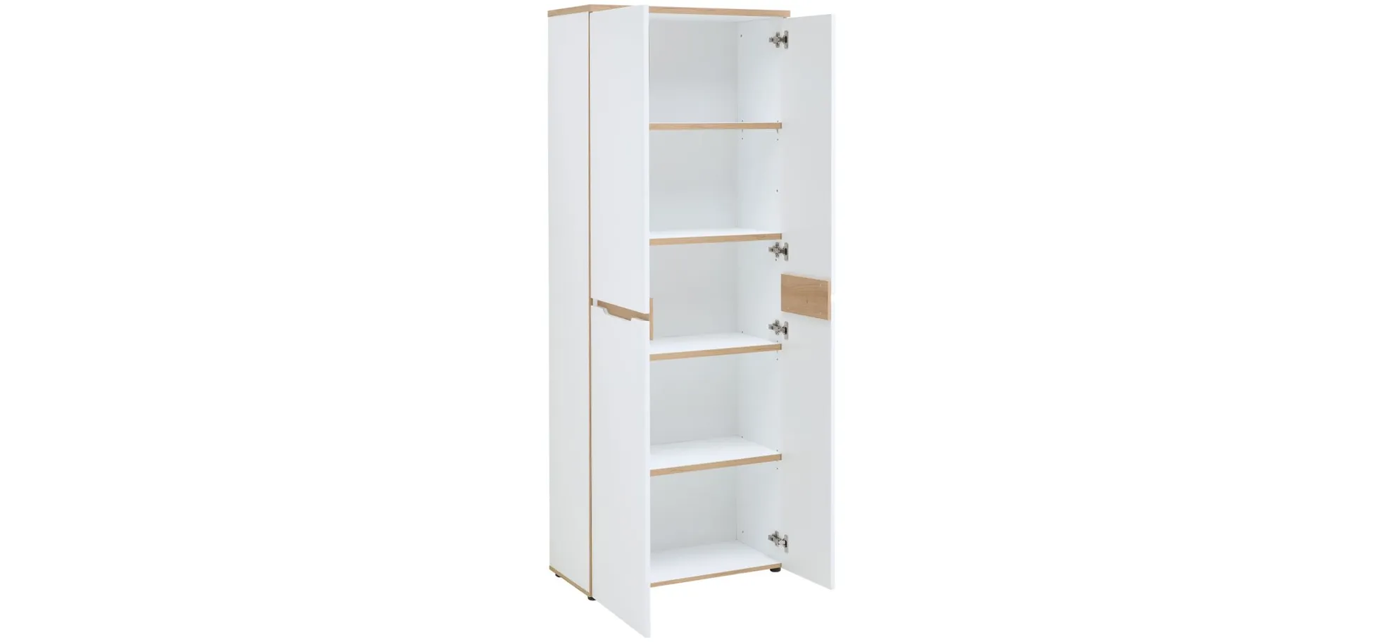 Büroschrank - B ca. 75 cm, Weiß, Artisan Eiche Nachbildung