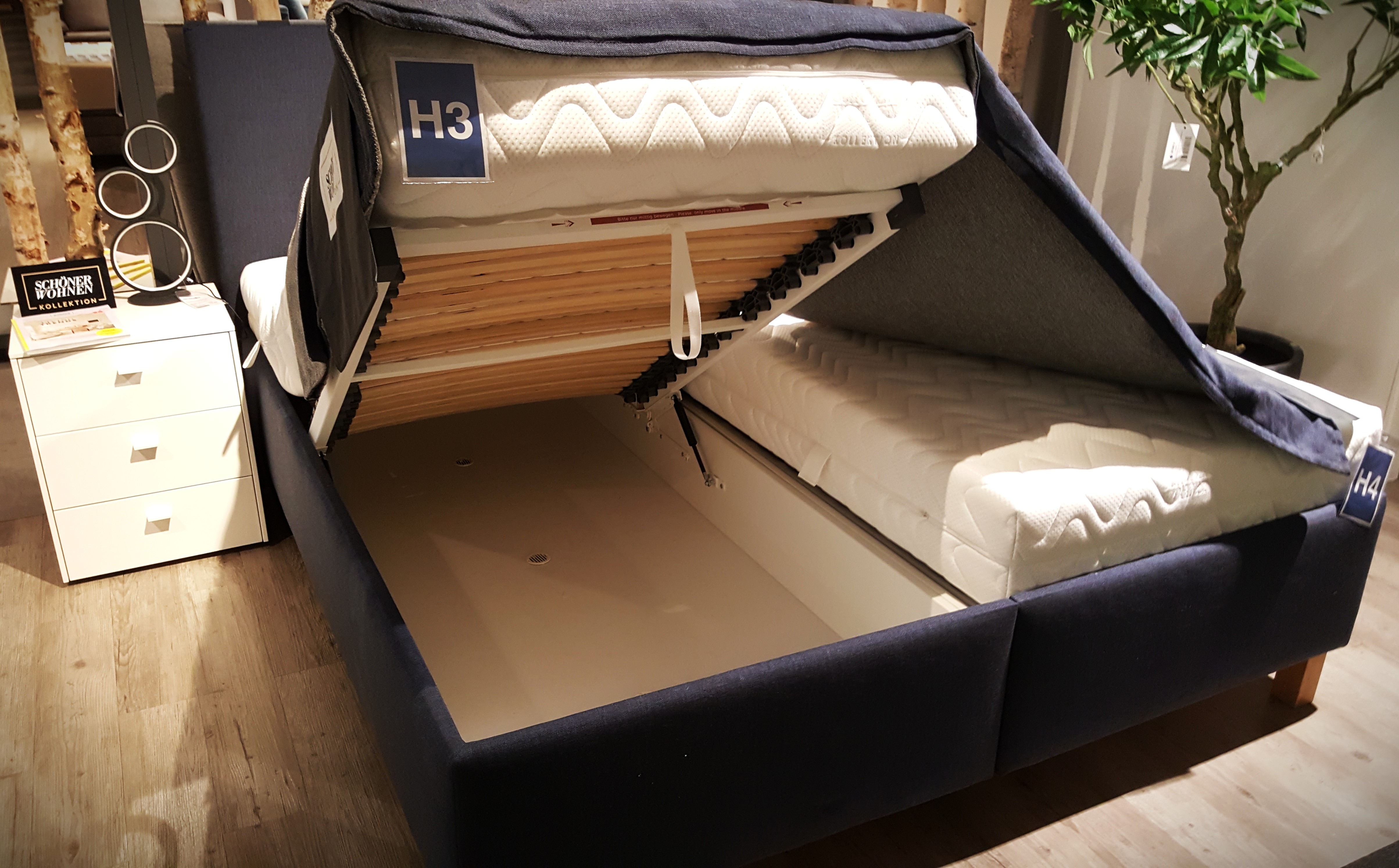 Polsterbett, Härtegrad 3+4, 90x200 cm - SW Vita Polsterbett