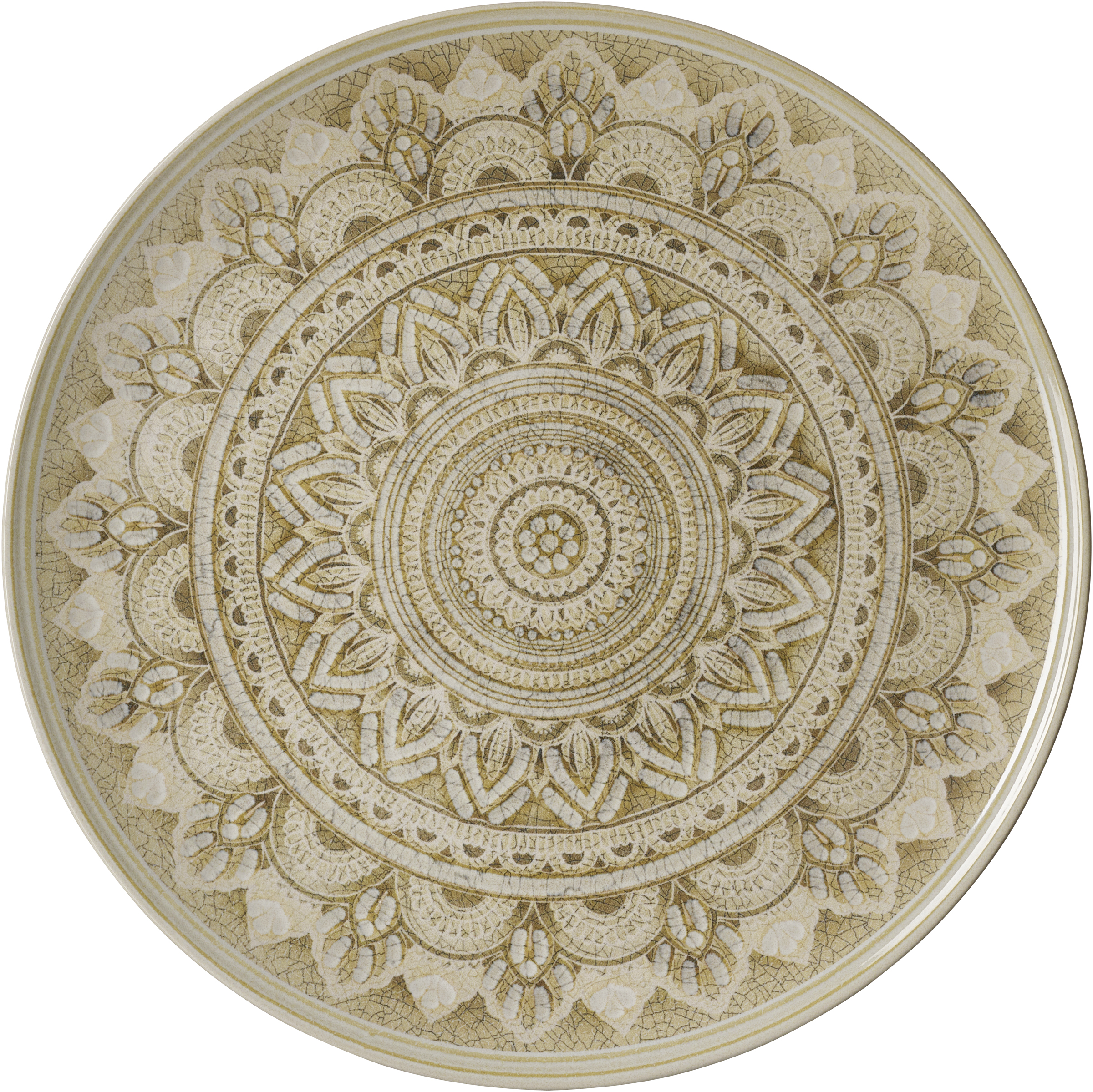 Platzteller Rimini Mandala, sand - steinzeug, 32cm