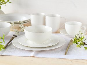 Kombiservice, 42-Tlg. - Fleur Royal, weiß