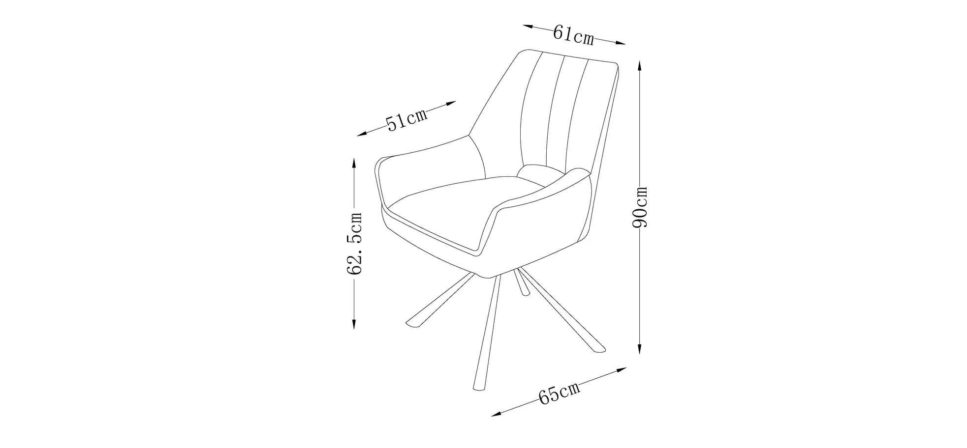 Armlehnstuhl, braun - Maresa