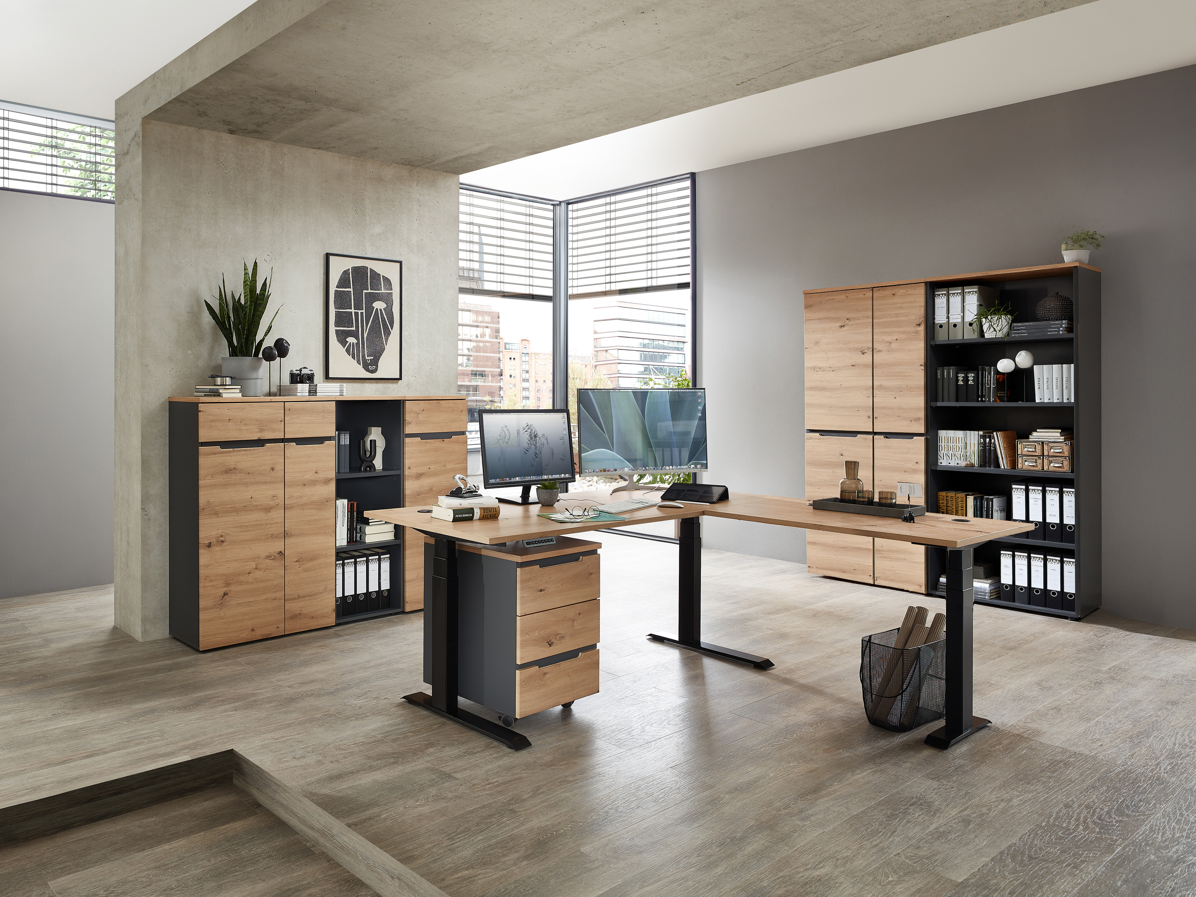 Container, graphit, eiche - MyStyle 7001