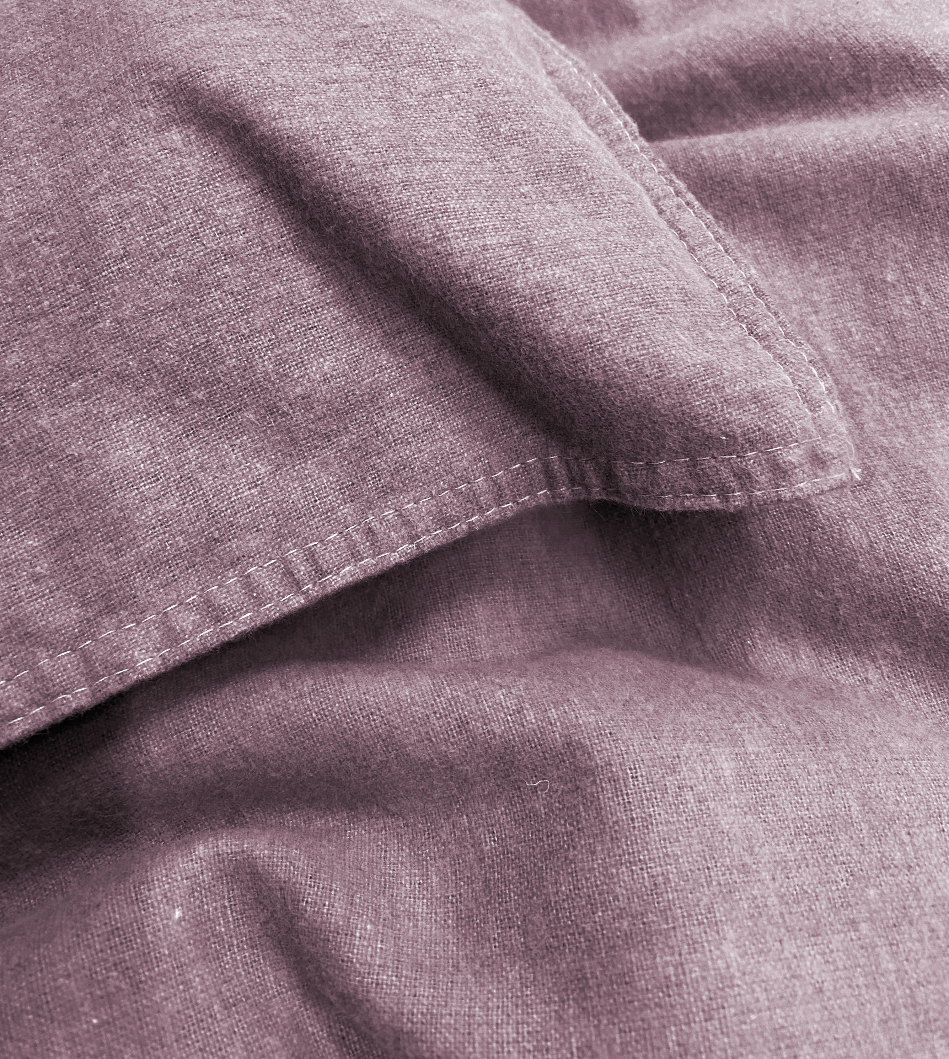 Flanell-Bettwäsche Stone-Washed - 135x200cm, berry