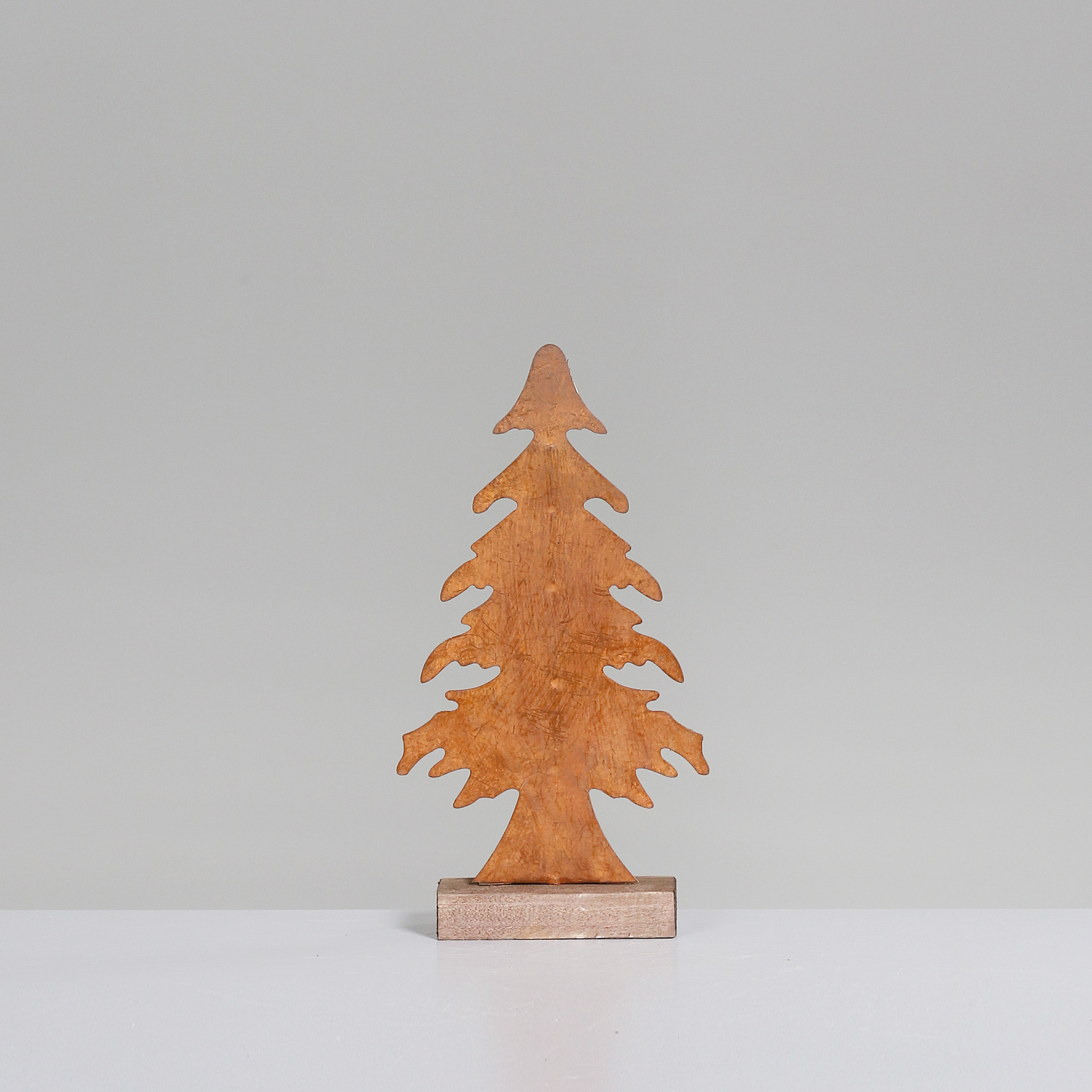 Deko Tannenbaum auf Holzfuß - braun, 30 cm