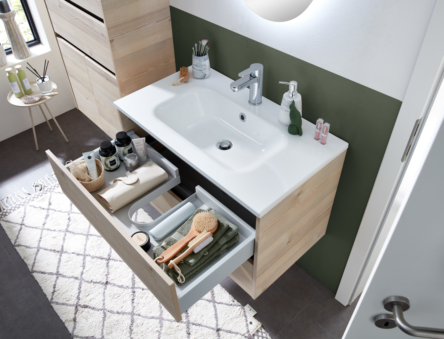 Waschtischunterschrank, Pinie, 2 Auszüge - QUICKSET - 393