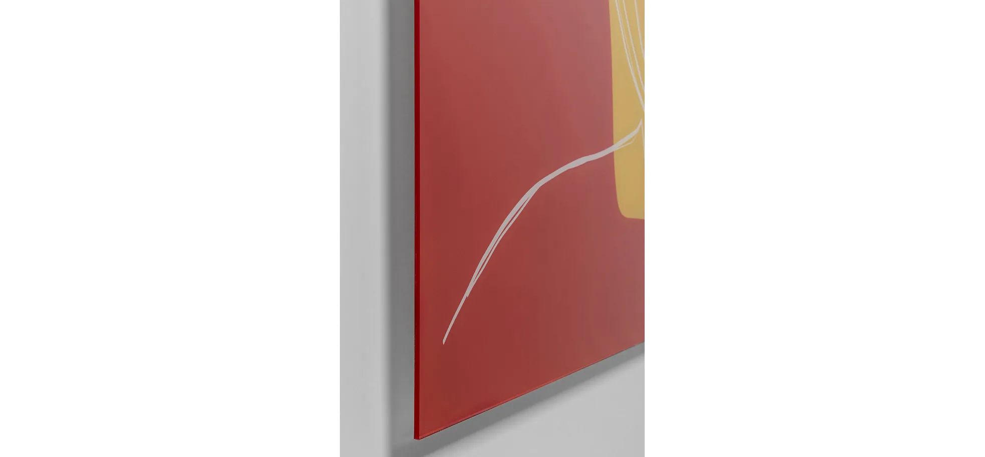 Glasbild - LB ca. 100x100 cm, Rot