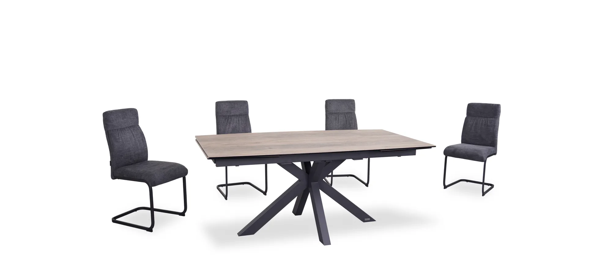 Schwingstuhl, Stoff anthrazit - Maida