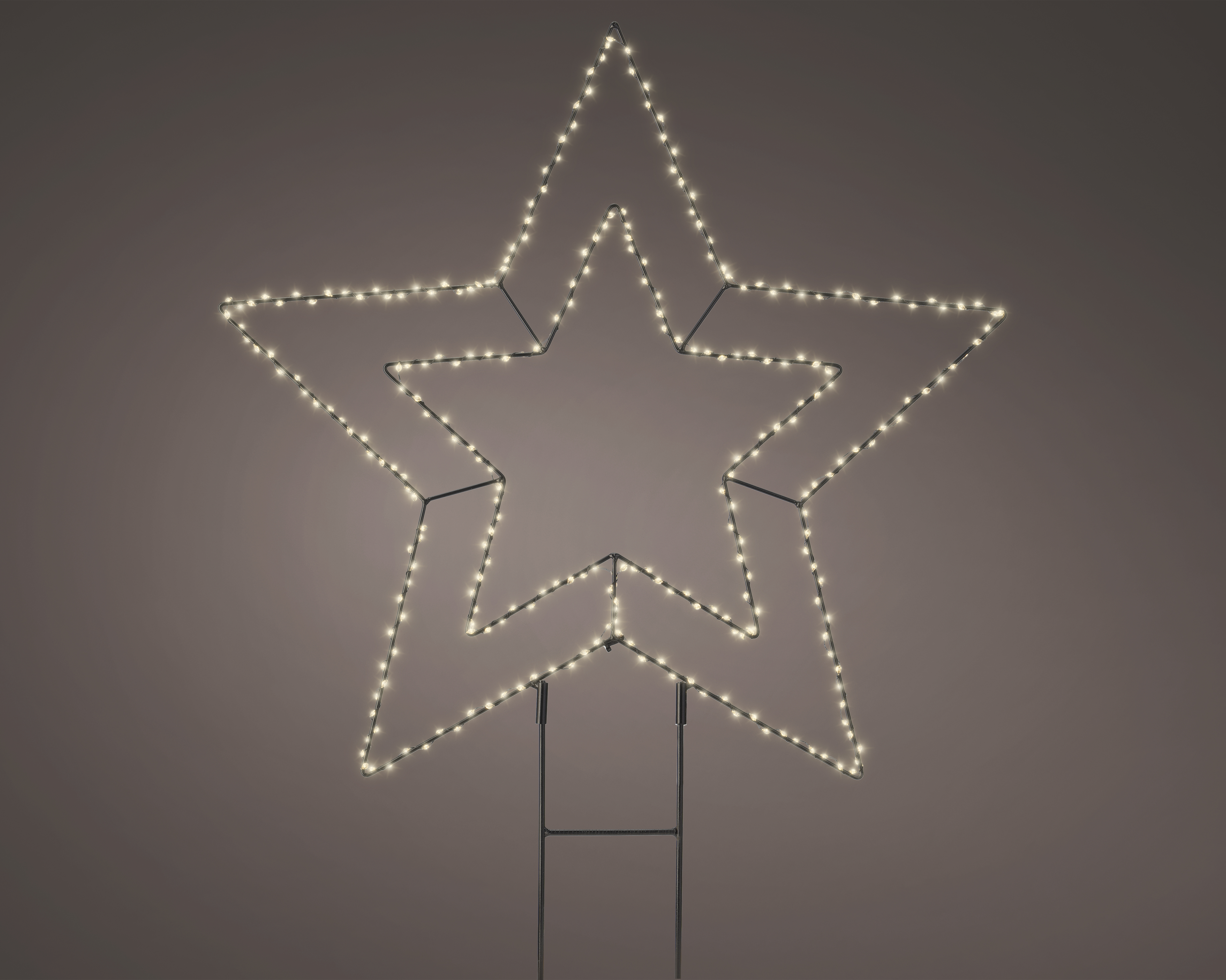 LED Stabbeleuchtung - schwarz/warmes weiss, Metall, Ø58-L0.60cm-275L