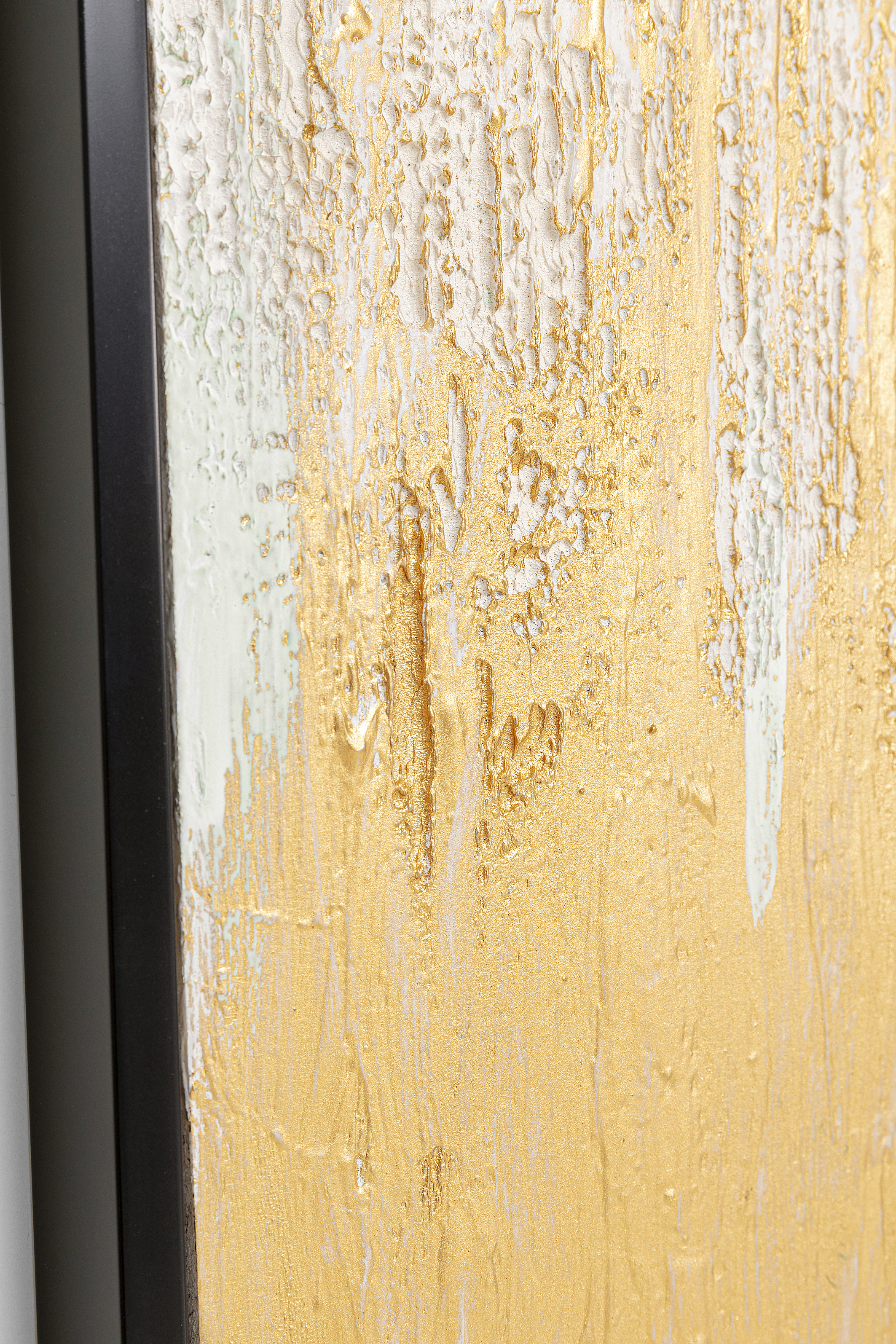 Gerahmtes Bild Abstract, weiß, Acrylfarbe - Bilder