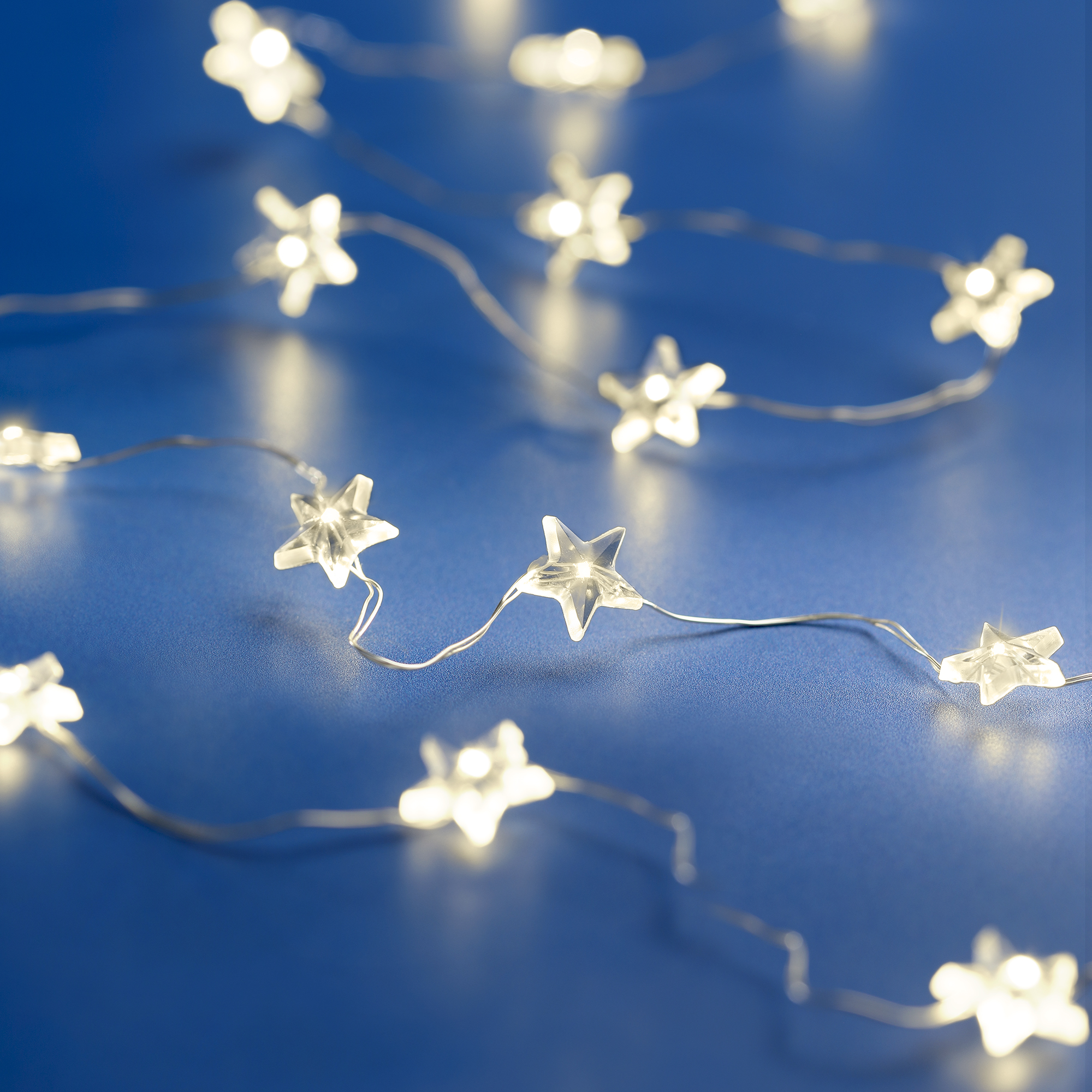 LED Deco Strang - silber/warmes weiss/kaltweiss, Plastik, 90cm-10L