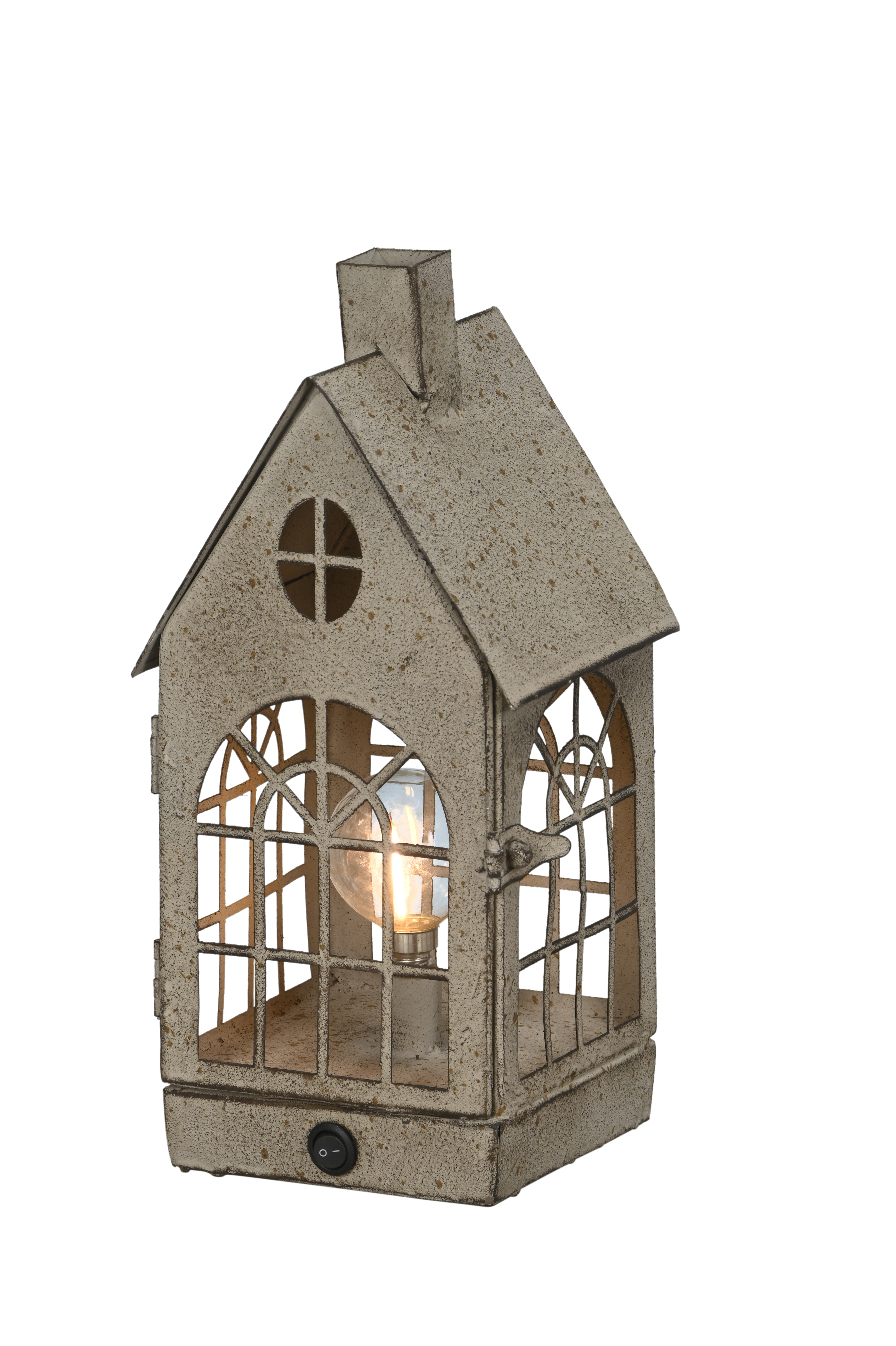 LED Haus 27,5cm - grau