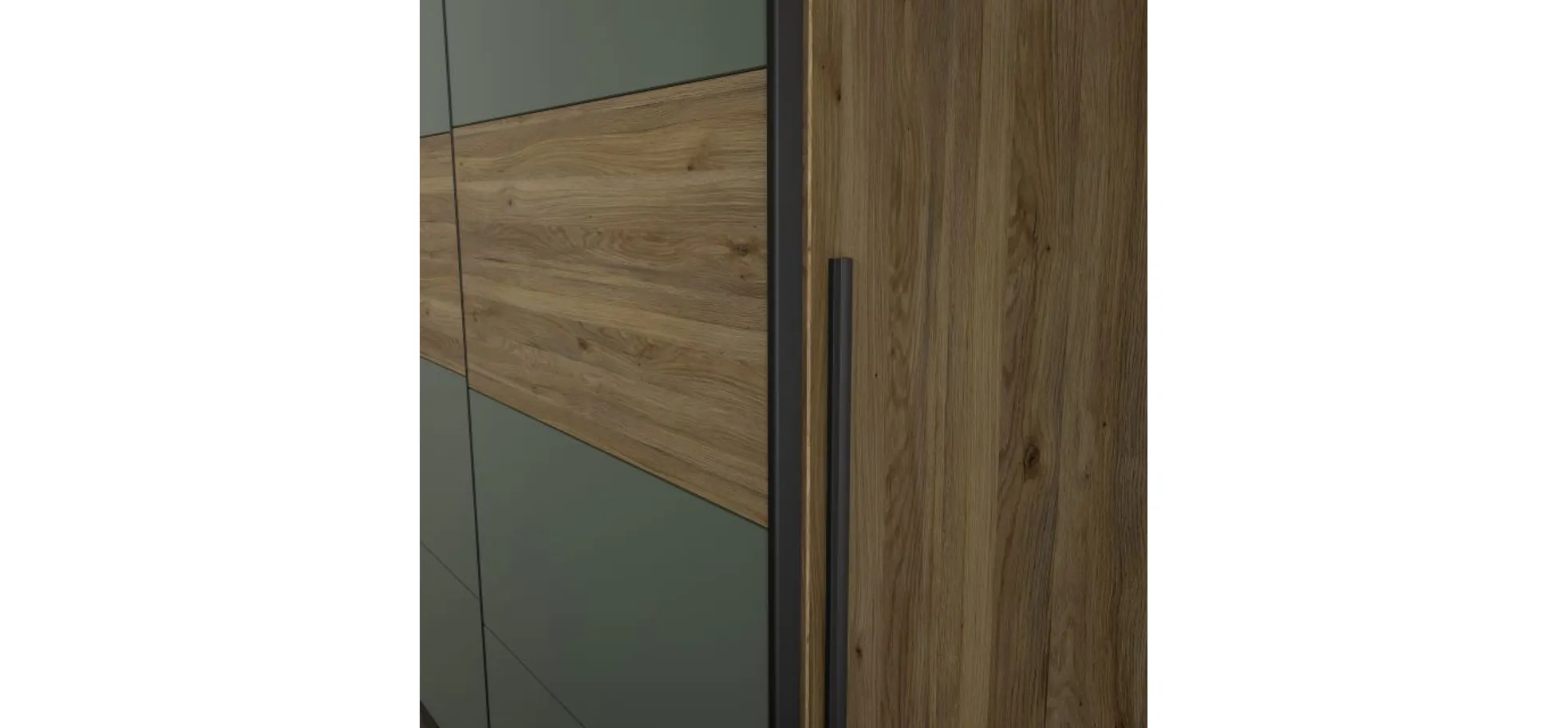 Kleiderschrank, Eiche, Salbei - Fahda