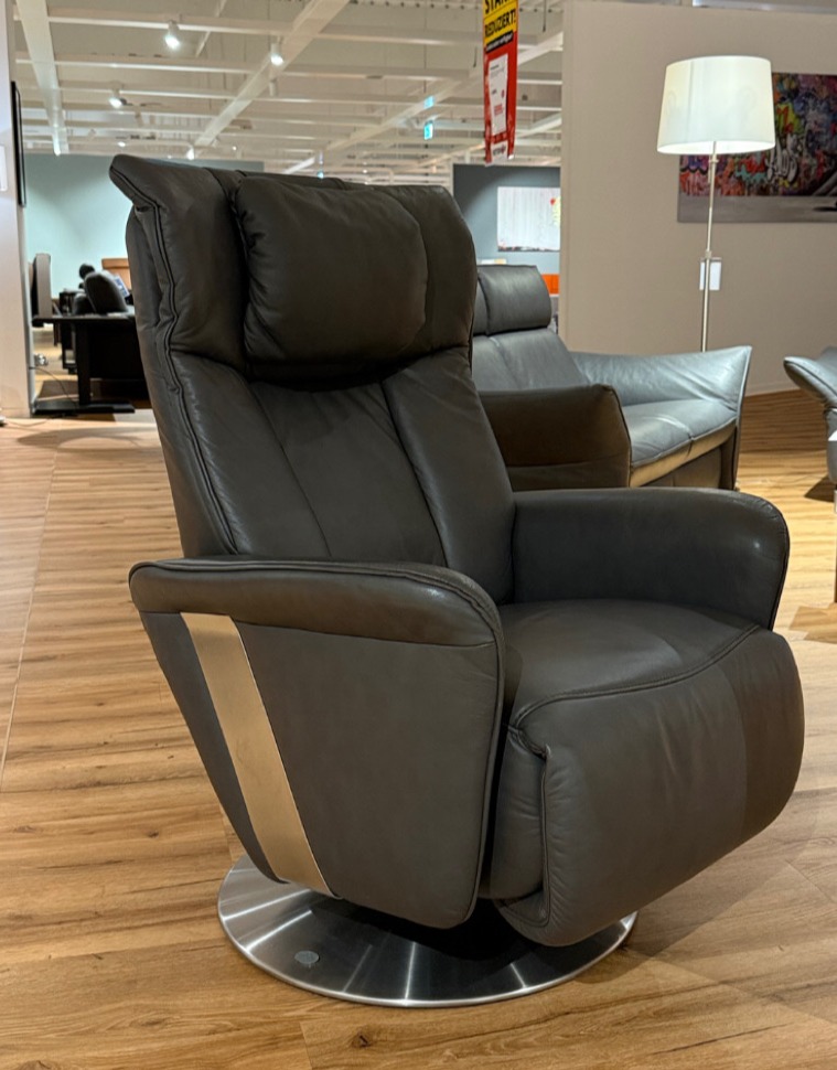 Relaxsessel, Leder Longlife Moor - EM Halle