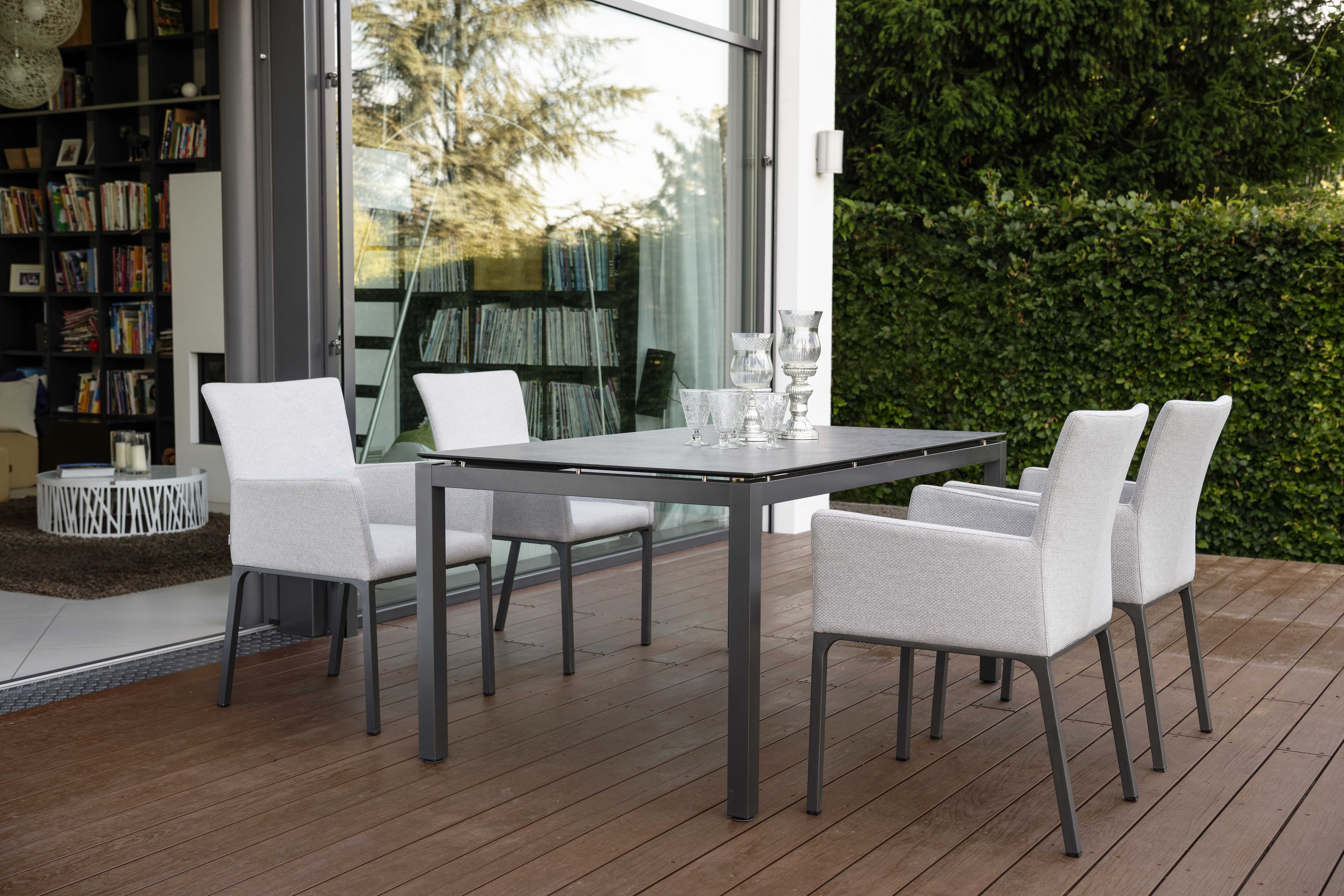 Tischgestell, 4-Fuß, Aluminium, Outdoor - TISCHSYSTEM