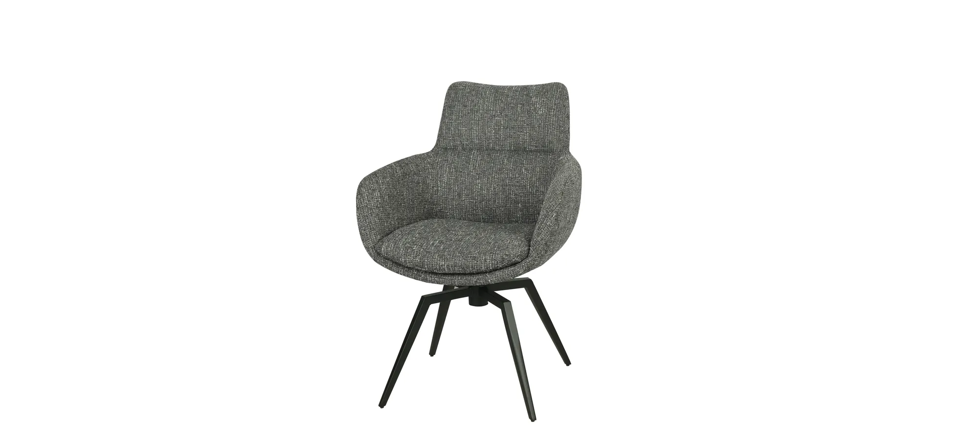 Armlehnstuhl, Stoff grau, drehbar - Maxine