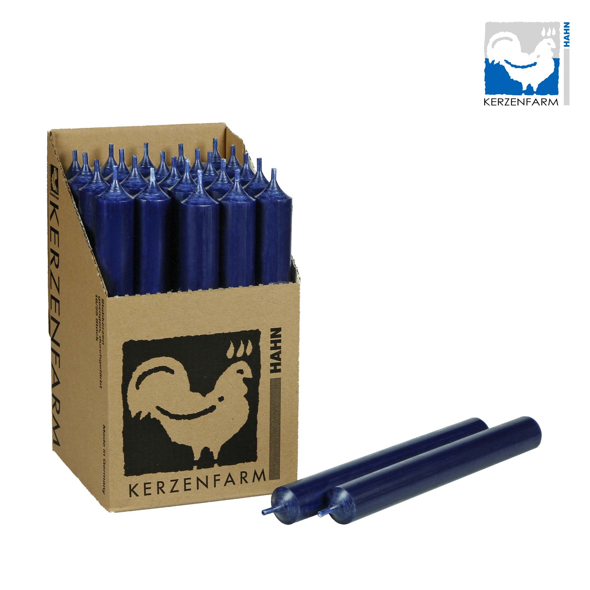Stabkerze dunkelblau - 22x180mm