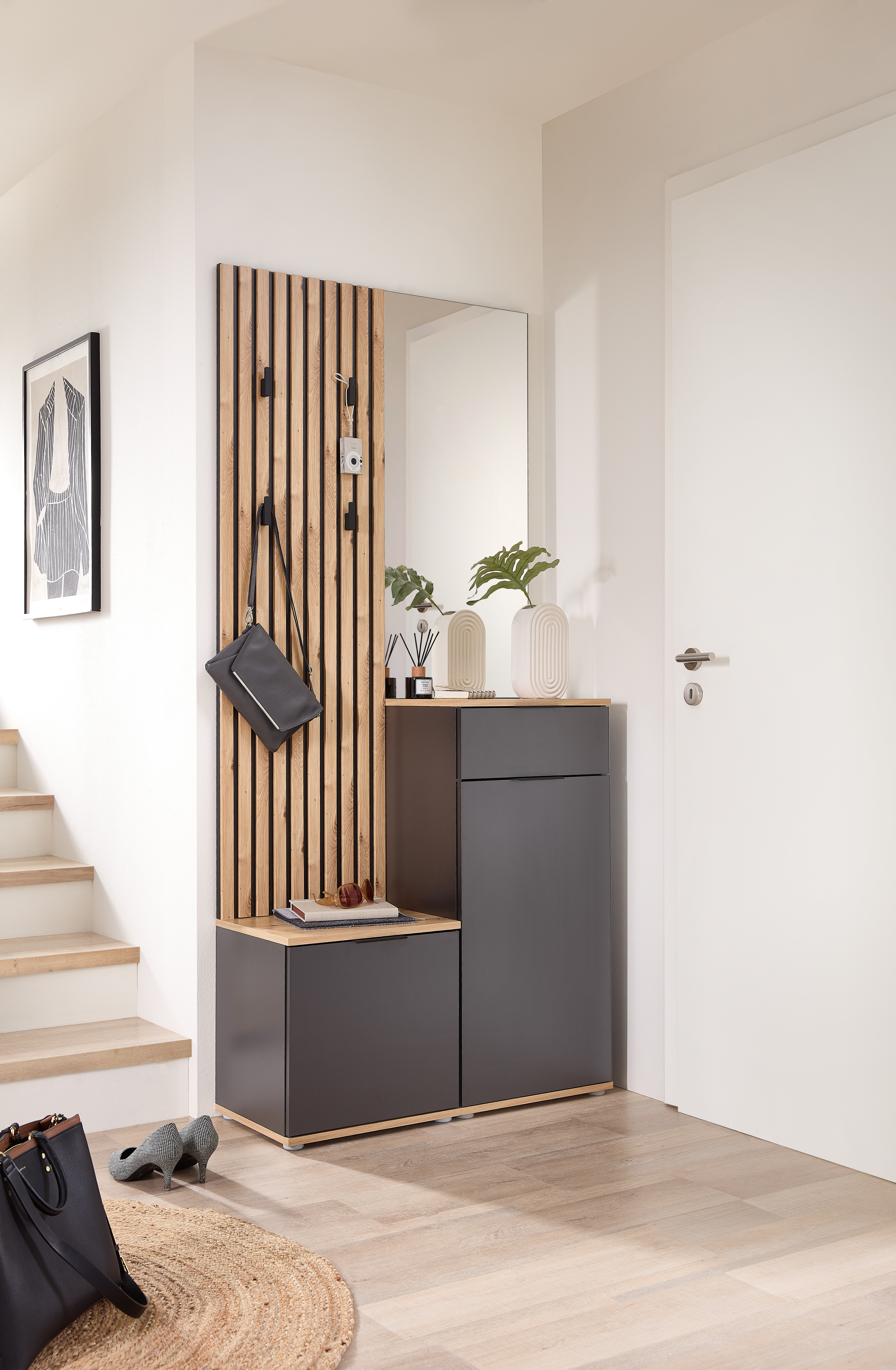 Kompakt-Garderobe, anthrazit Dekor - MyStyle 6016