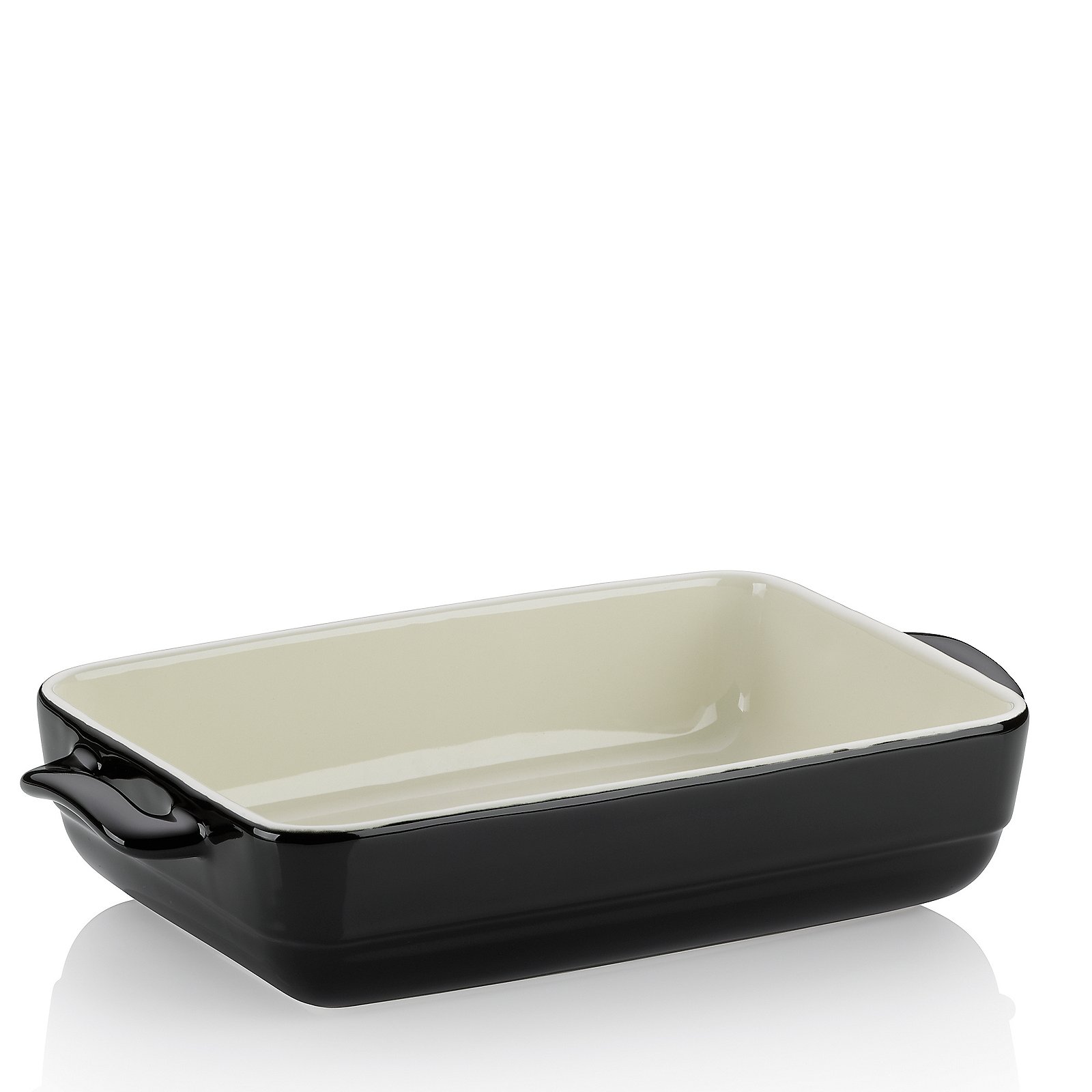 Servier-und Auflaufform Malin 19x6,5x32 cm - Keramik schwarz