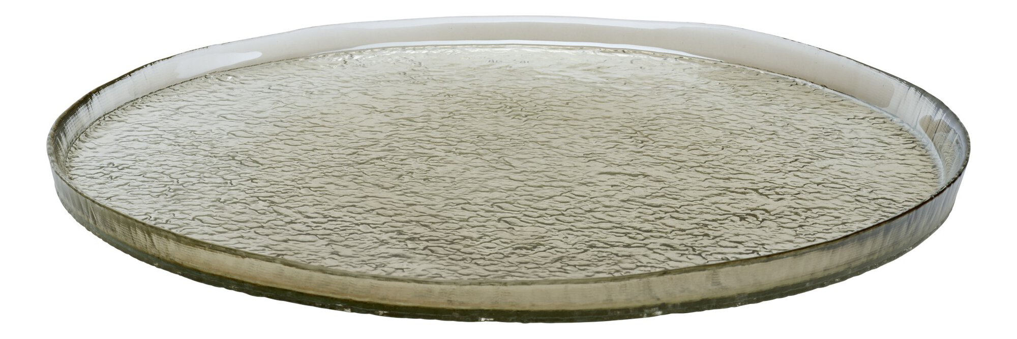 Platte Luzia - glas, braun, 32cm