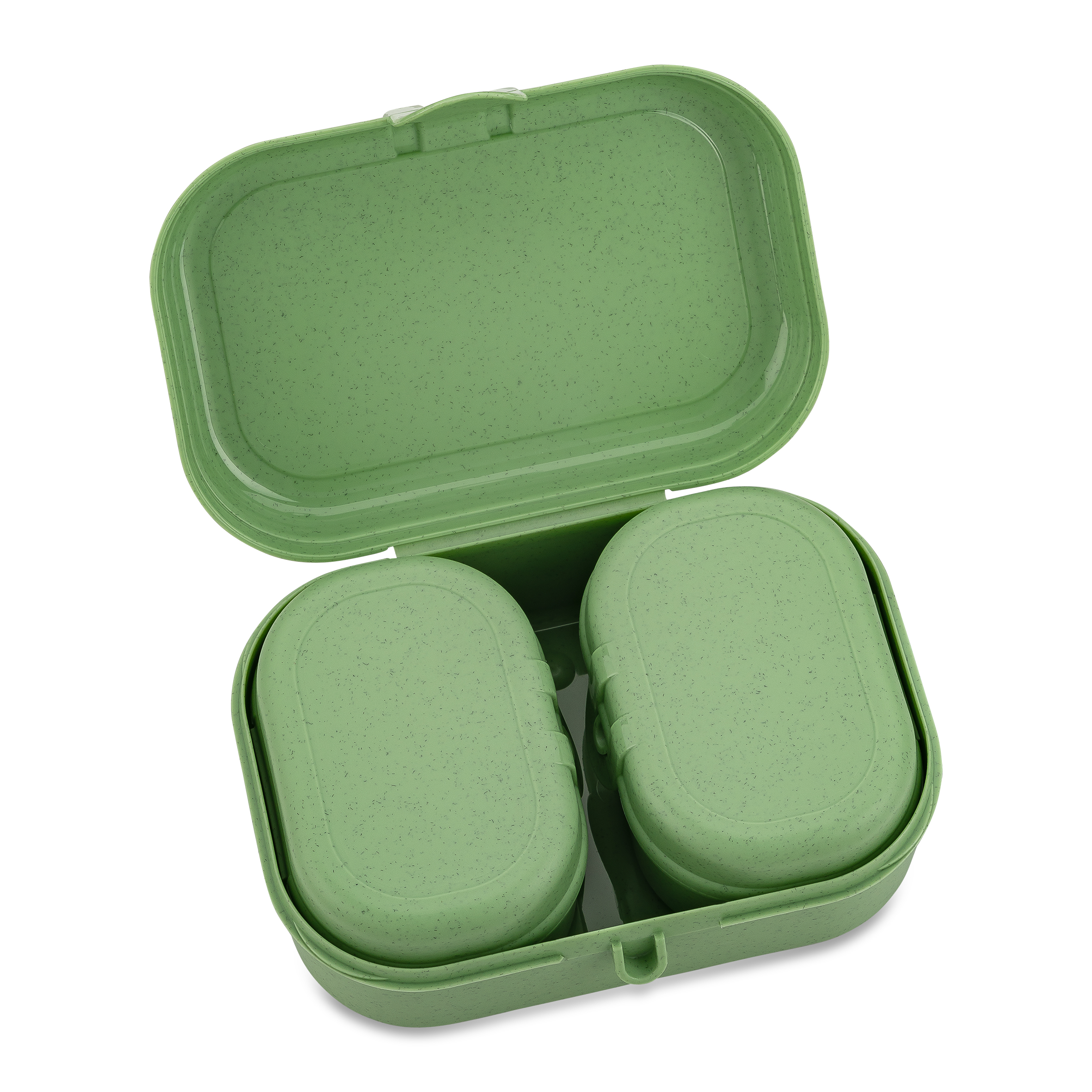 Lunchbox-Set, nature leaf green - 3-teilig, umweltfreundlich, 100% CO2-neutral