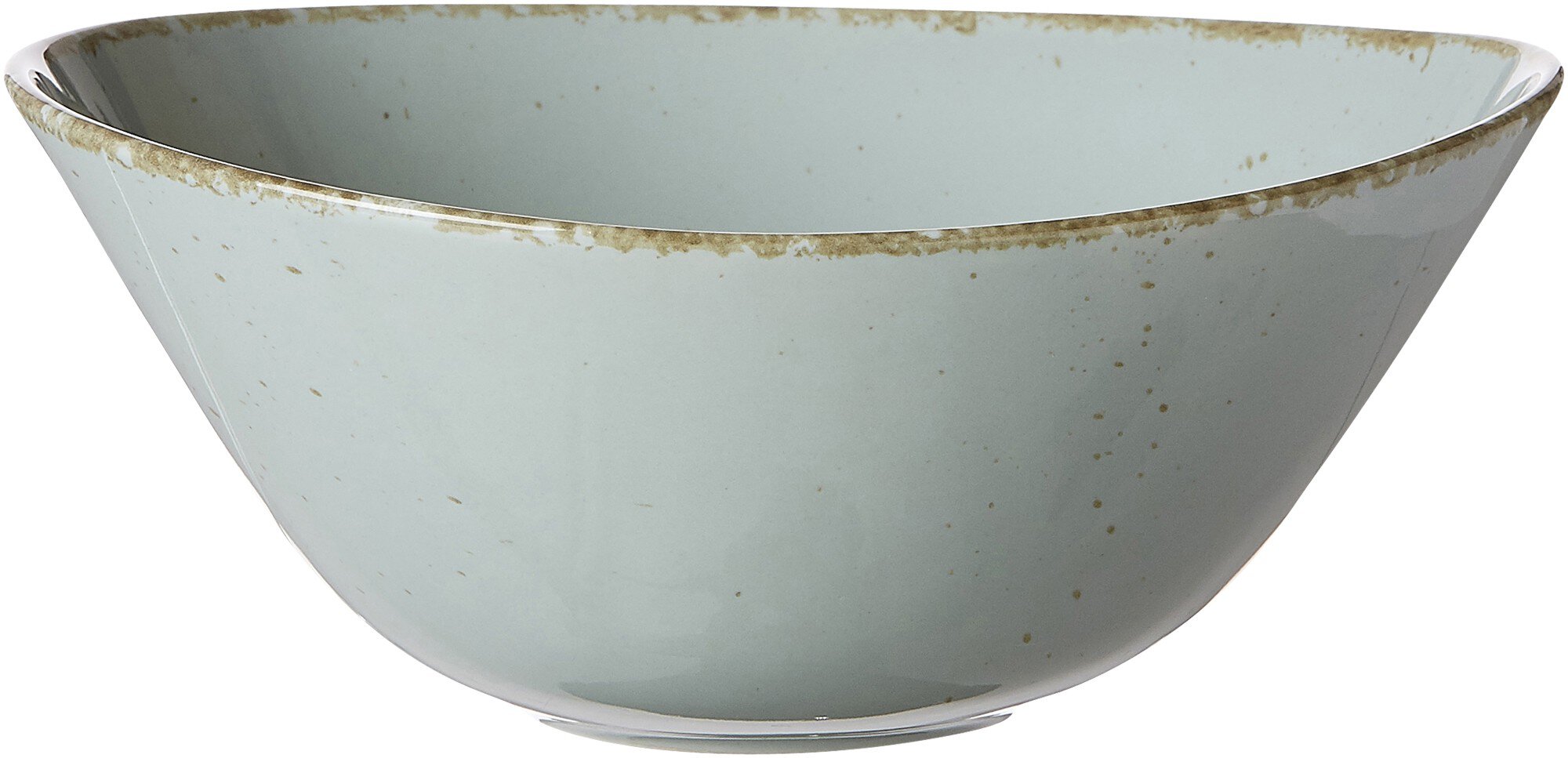 Schale Casa Blau 19 x 16,5 cm - Porzellan, spülmaschinenfest, oval, blau