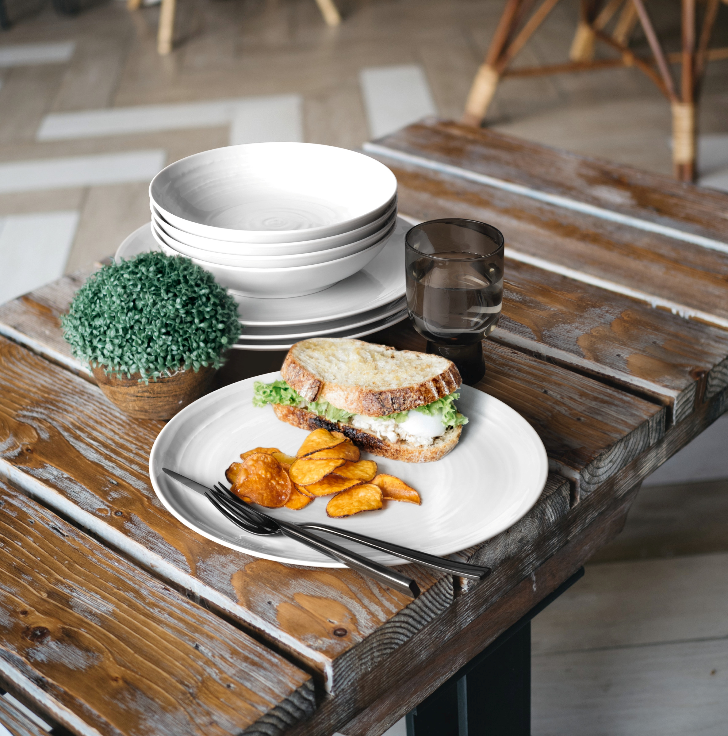 Tafelset Terra 8tlg. - weiß