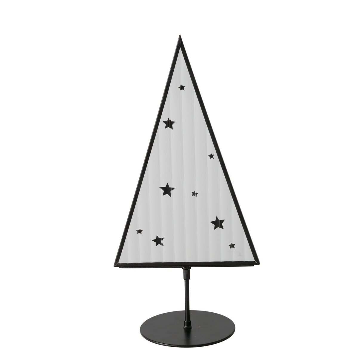 Dekoaufsteller Stanny, Weihnachtsbaum - H 31,50 cm, Eisen pulverbesch., Glas