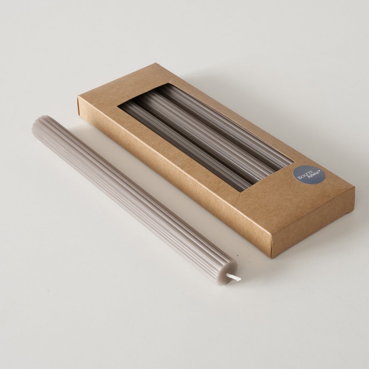 Stabkerze Classic, 4 tlg. - H 26,00 cm, Paraffin, Braun