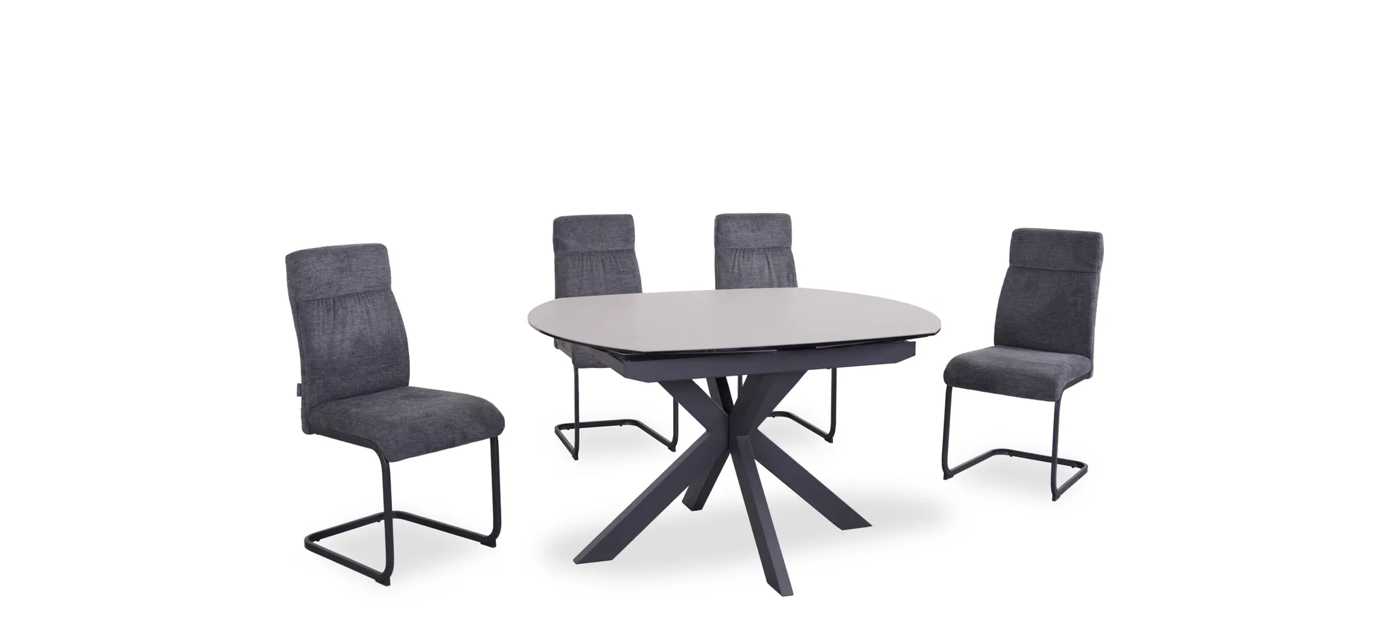 Schwingstuhl, Stoff anthrazit - Maida