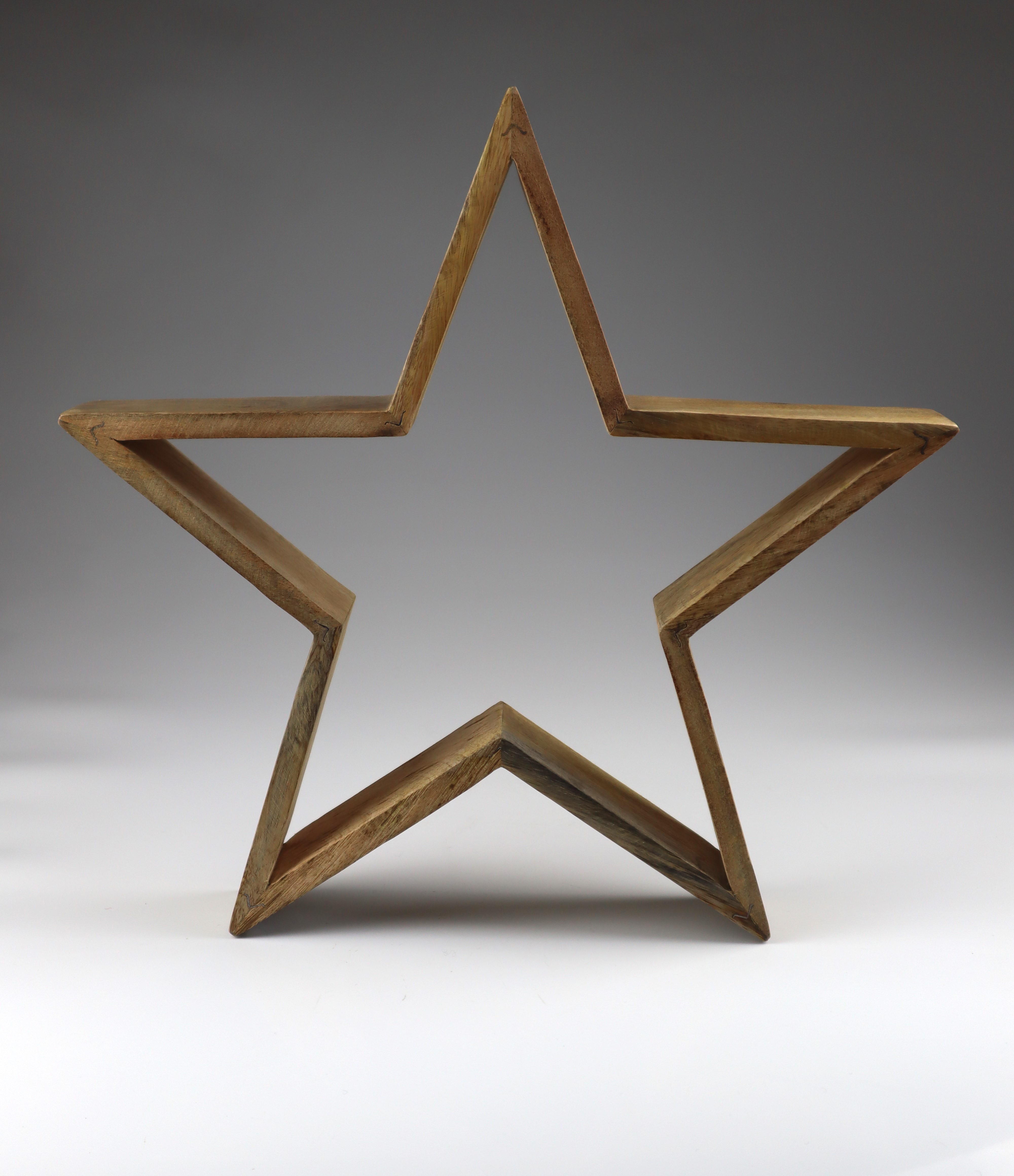 Holz-Stern offen - braun 90cm