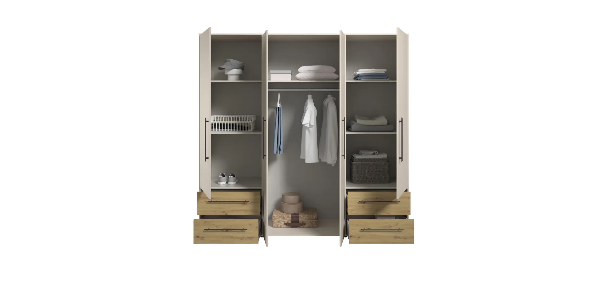 Drehtürenschrank, Dekor sand - Fathie