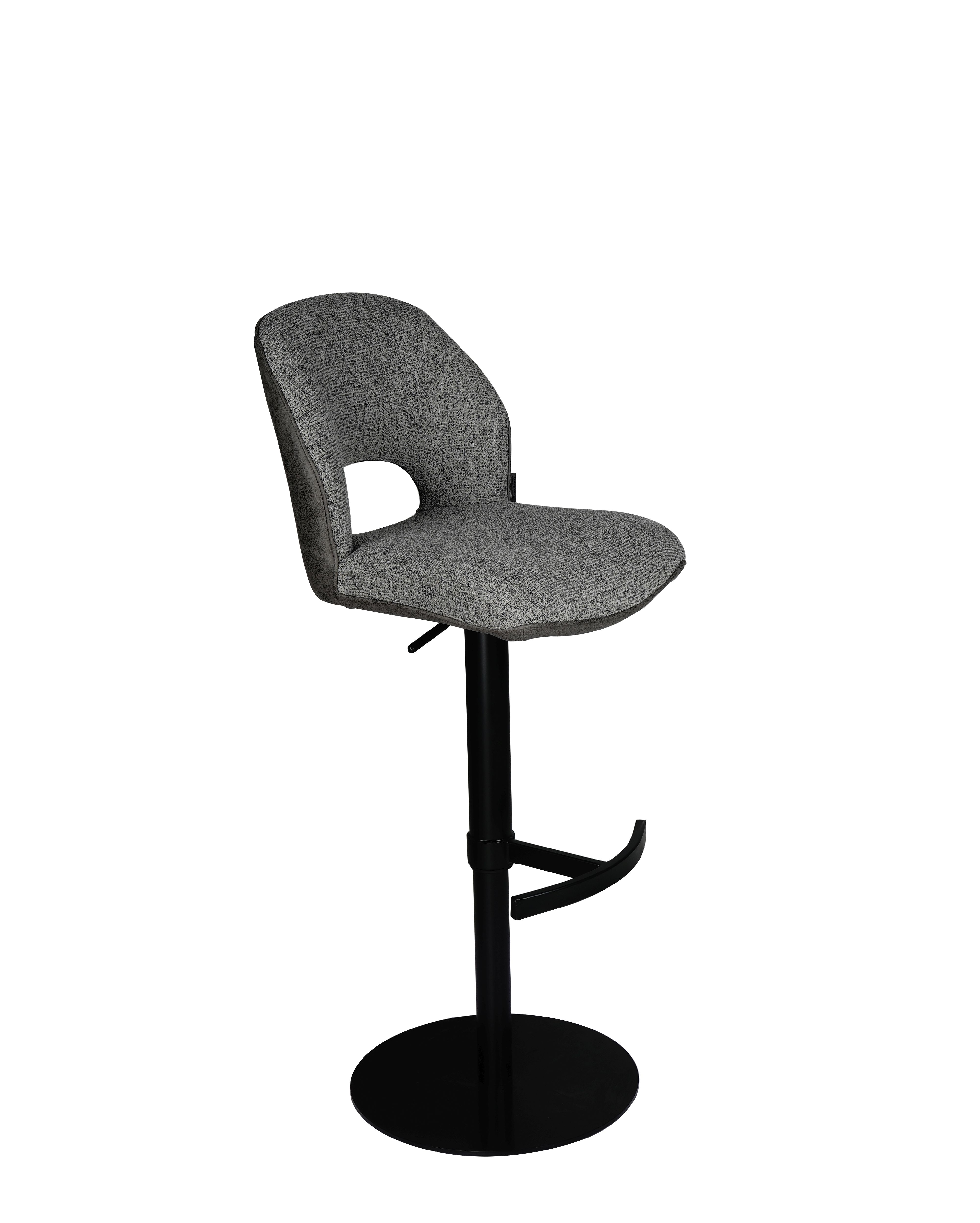 Barhocker, Stoff grau/anthrazit  - Maile