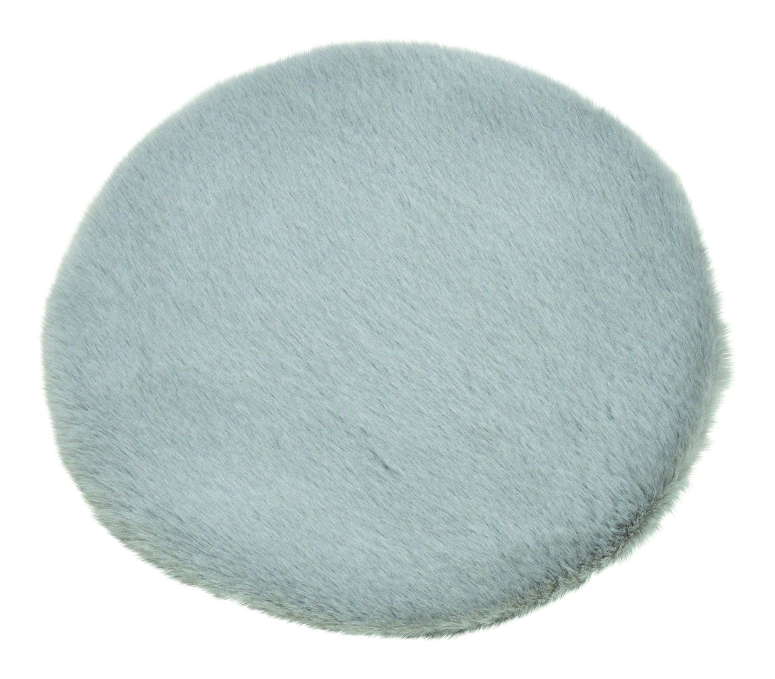 Sitzauflage  Kunstfell - Polyester Grau, Ø34cm