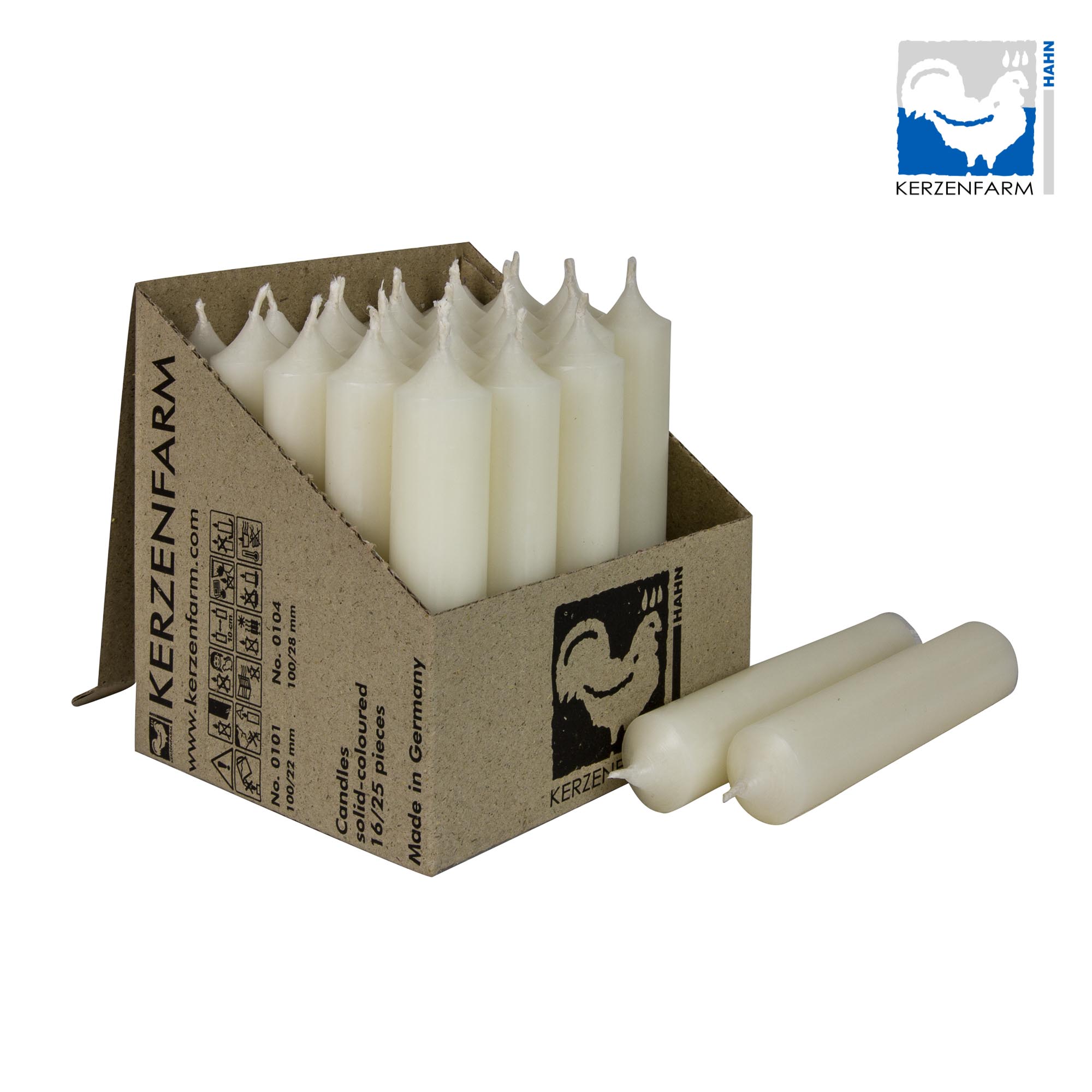 Stabkerze elfenbein - 22x100mm