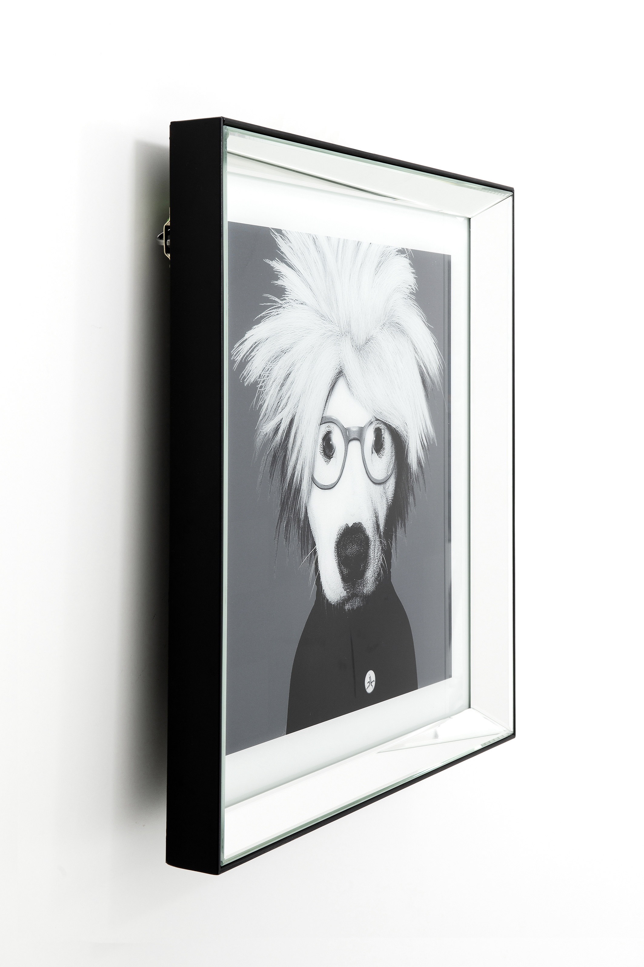 Bild Frame Mirror Artist Dog - Black Elegance