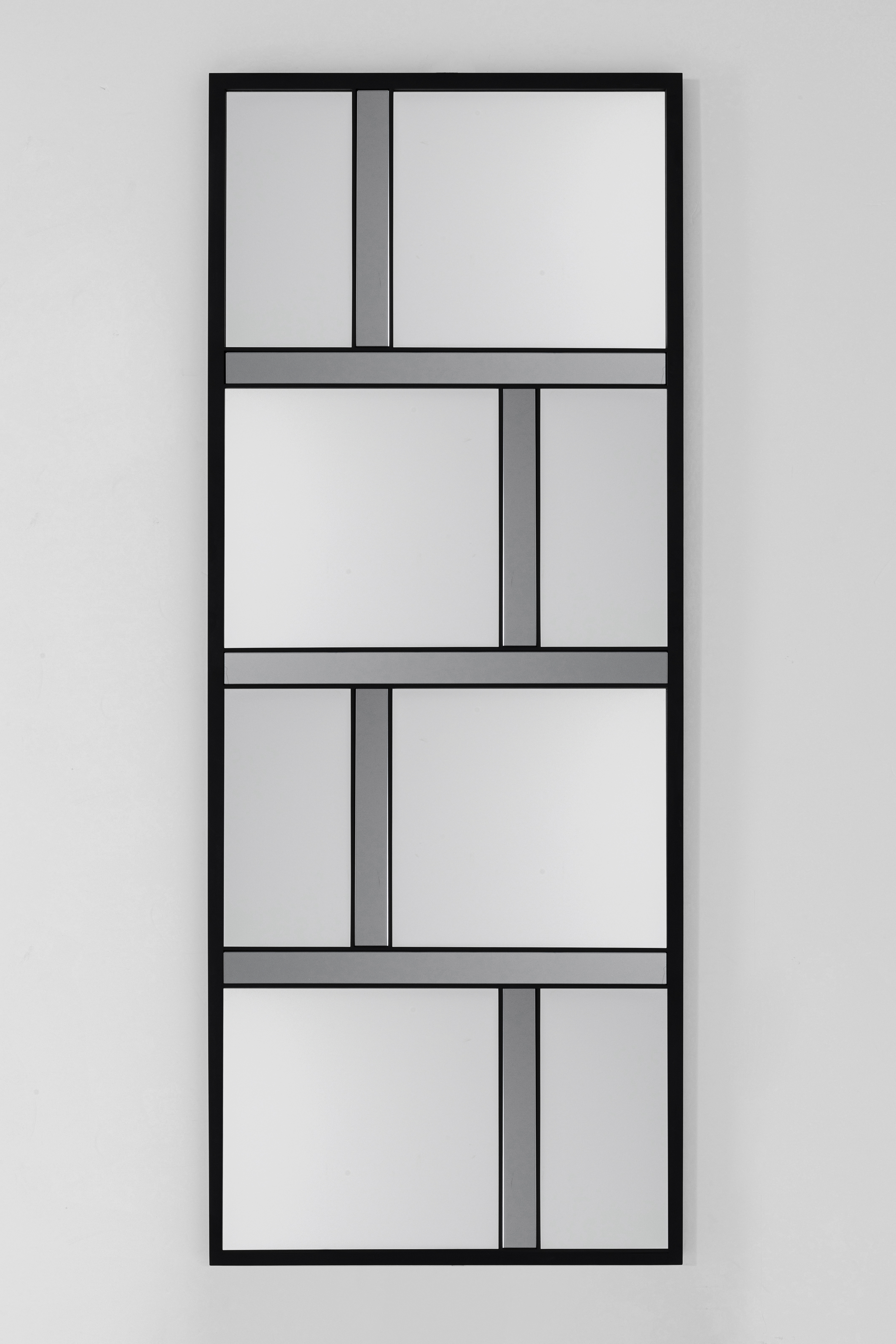 Wandspiegel Brick, schwarz - Spiegel