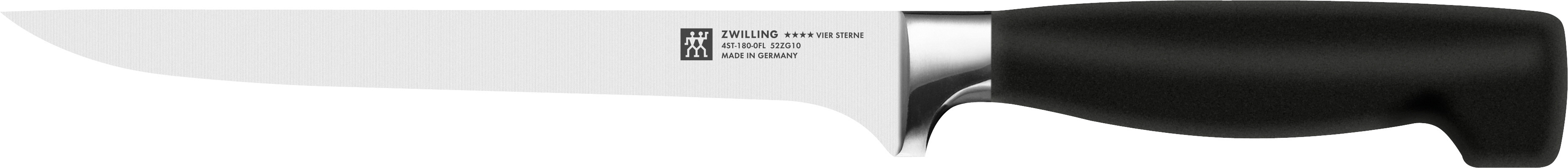 Filiermesser 18 cm, Glattschliff  - Vier Sterne
