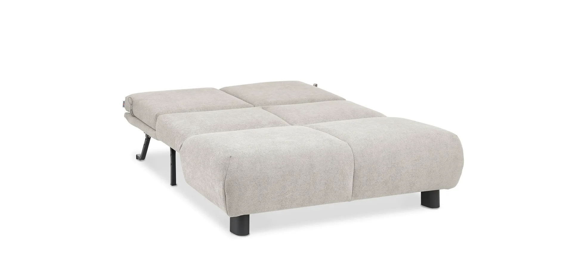 Faltsofa EBBY - 2-Sitzer ohne Armlehne, 140 cm inkl. Schlaffunktion, Stoff, Creme