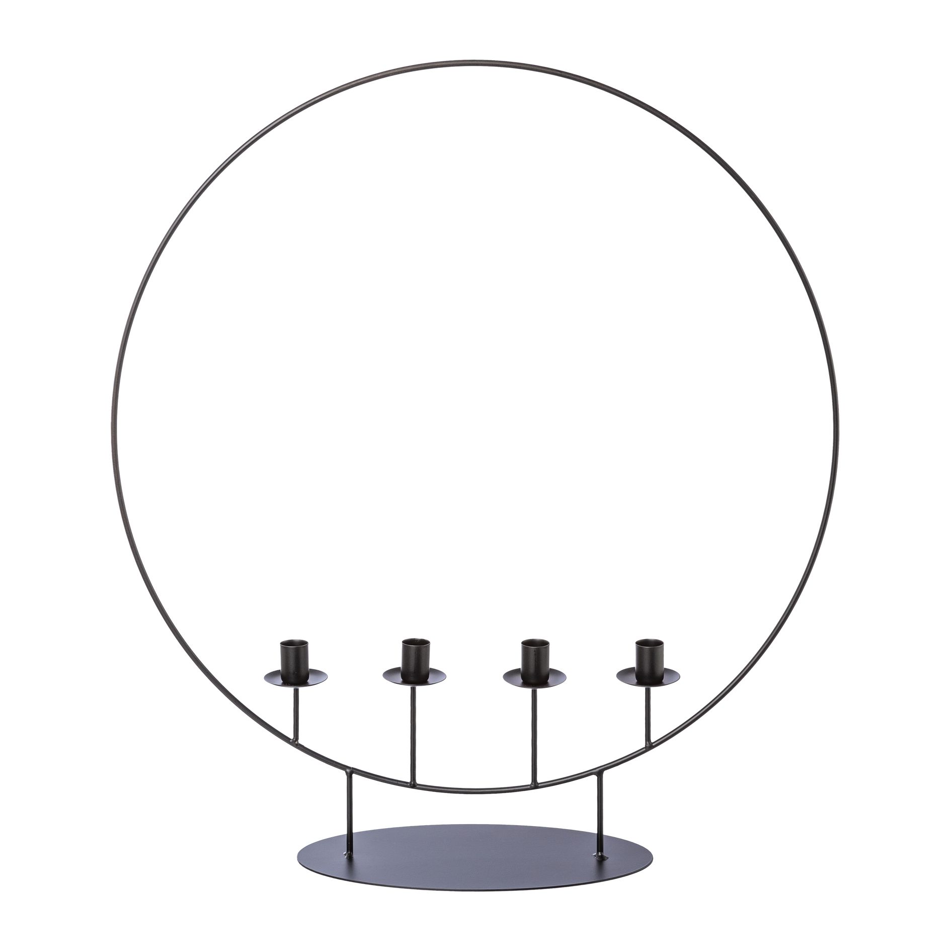 Kerzenhalter; Kerzenleuchter - Metall 4er Kerzenhalter Ring OSCAR, 55x1