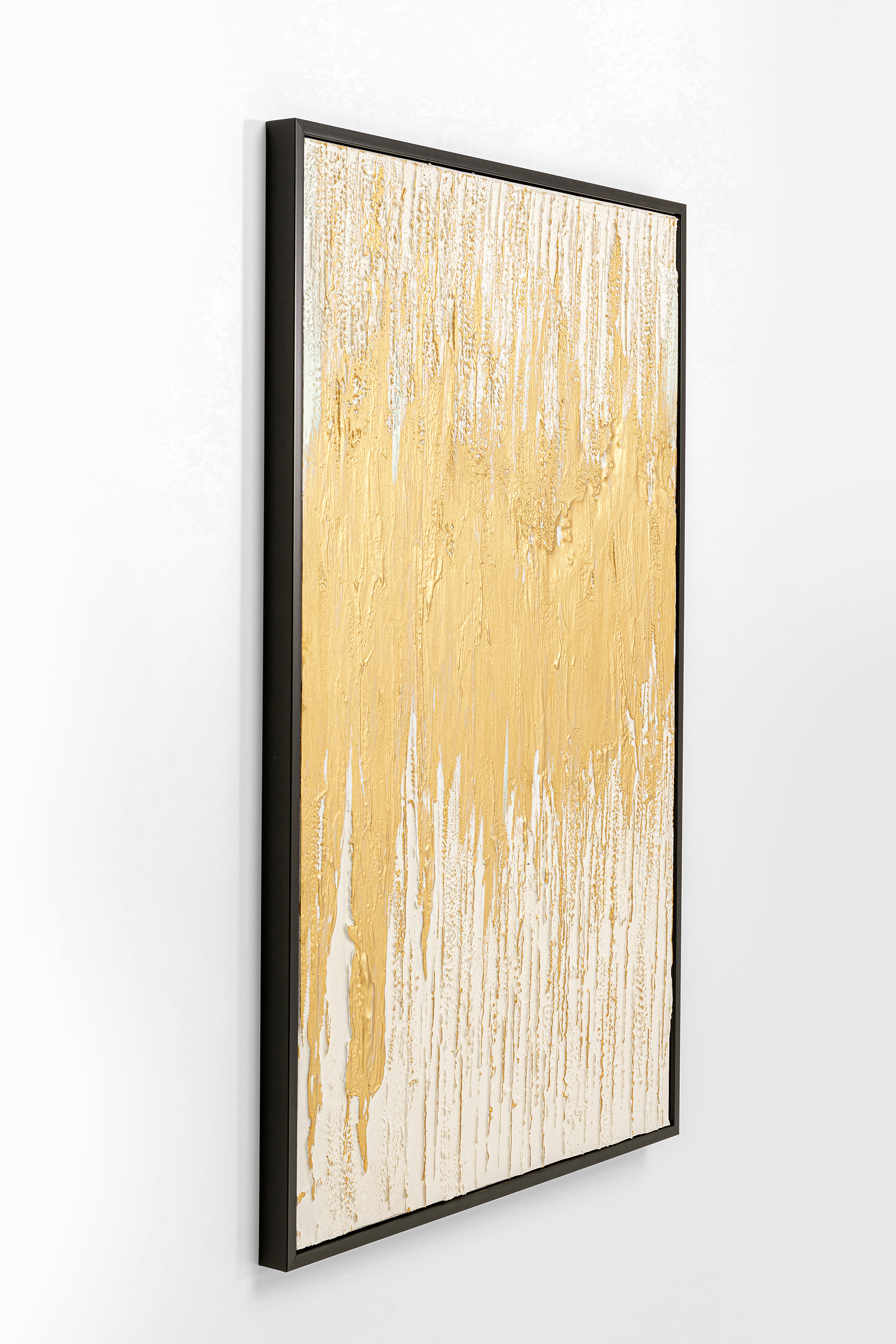 Gerahmtes Bild Abstract, weiß, Acrylfarbe - Bilder