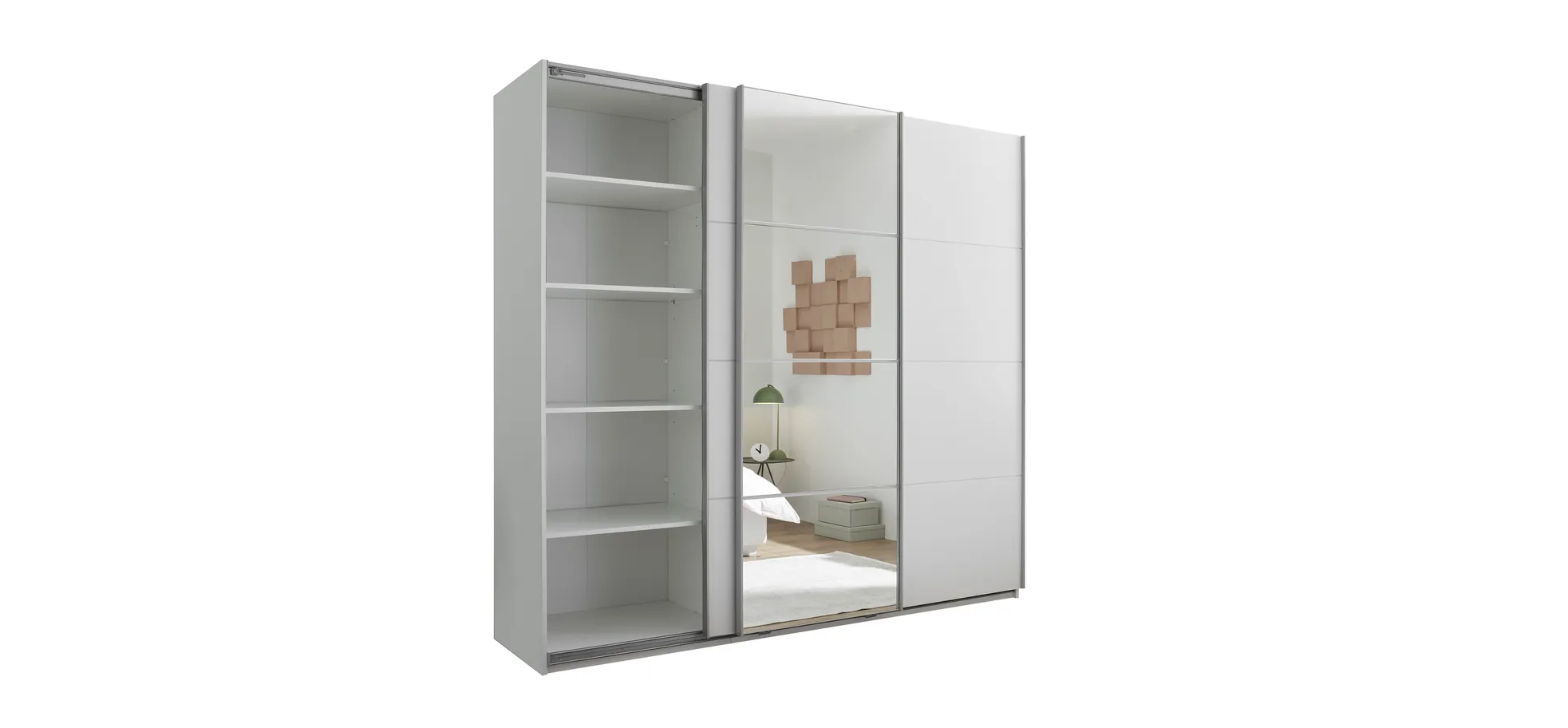 Schwebetürenschrank, weiß - MyStyle 3056