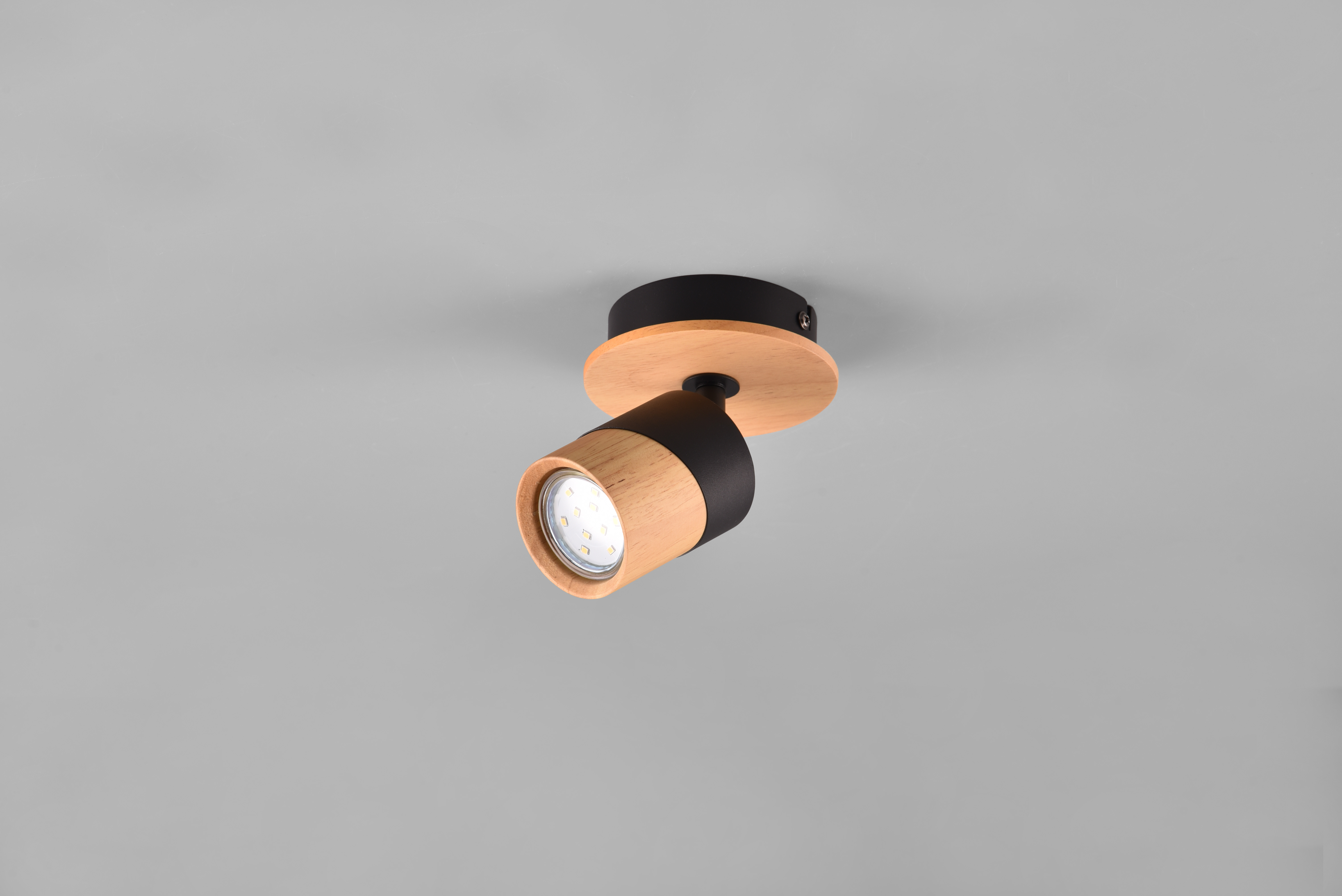 Strahler Aruni - Schwarz Metall-Design mit Holzakzenten