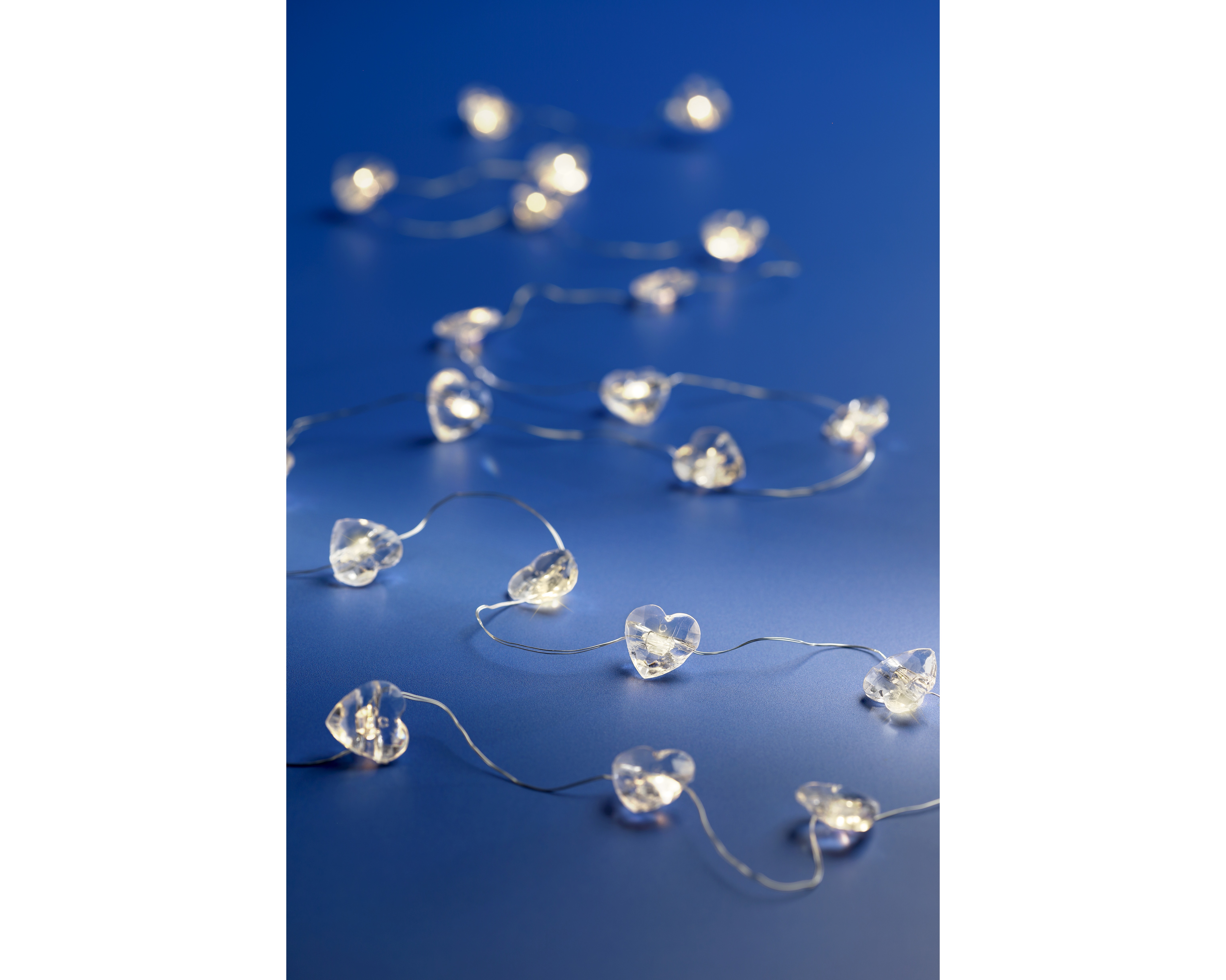 LED Deco Strang - silber/warmes weiss, PVC, 190cm-20L