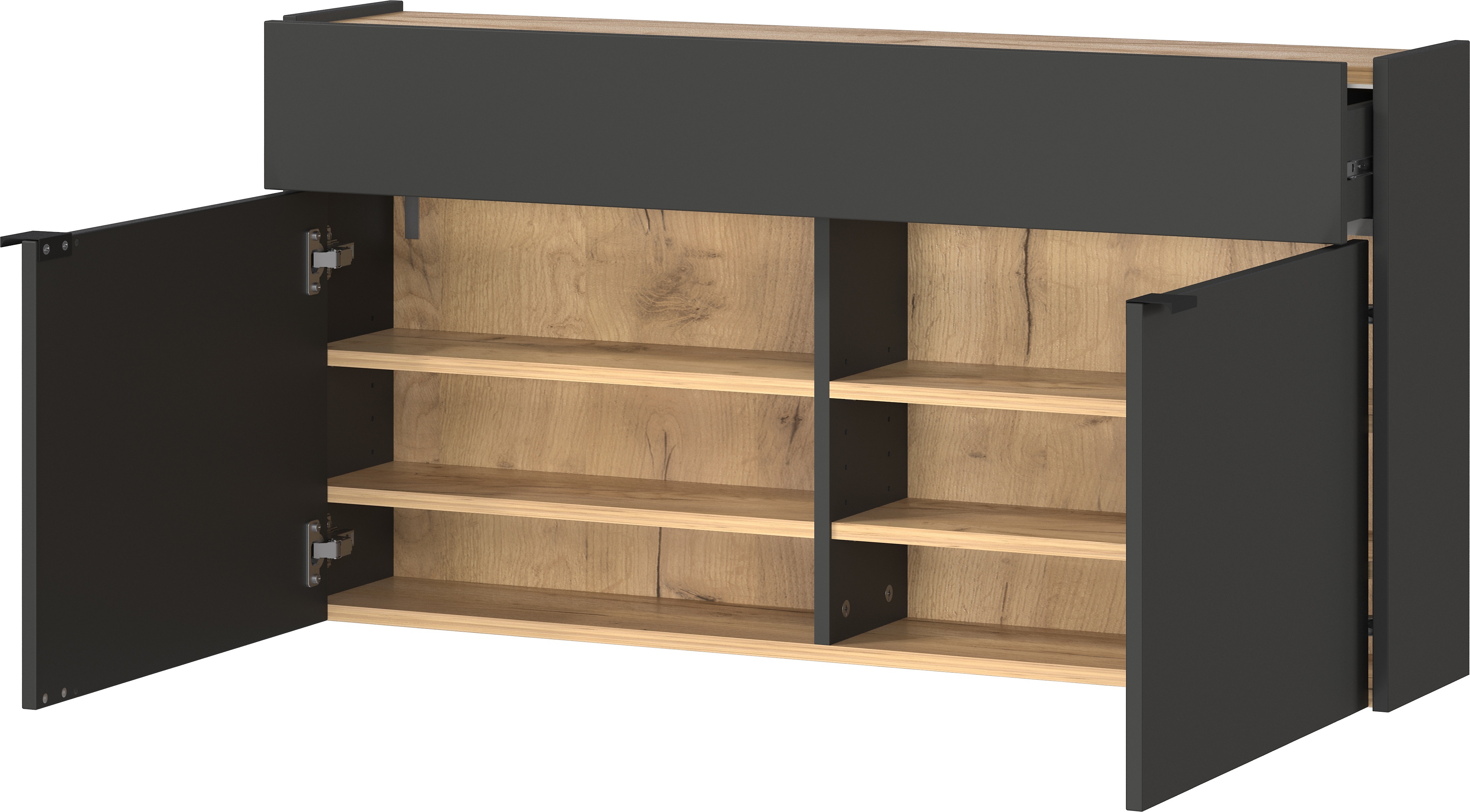 Mehrzweckschrank 2-türig, graphit - MYTREND 364