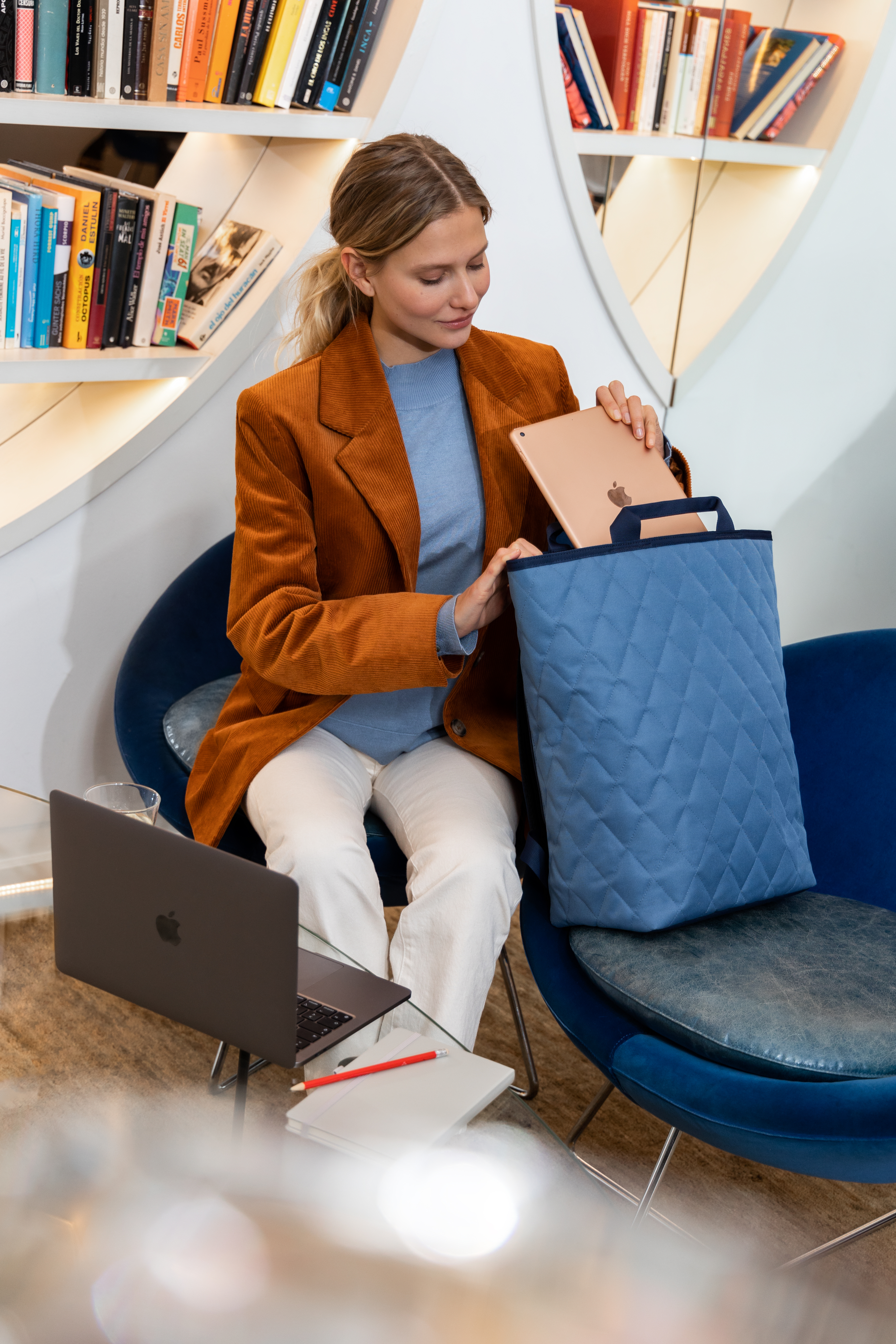 reisenthel, Rucksack, shopper-backpack - rhombus blue