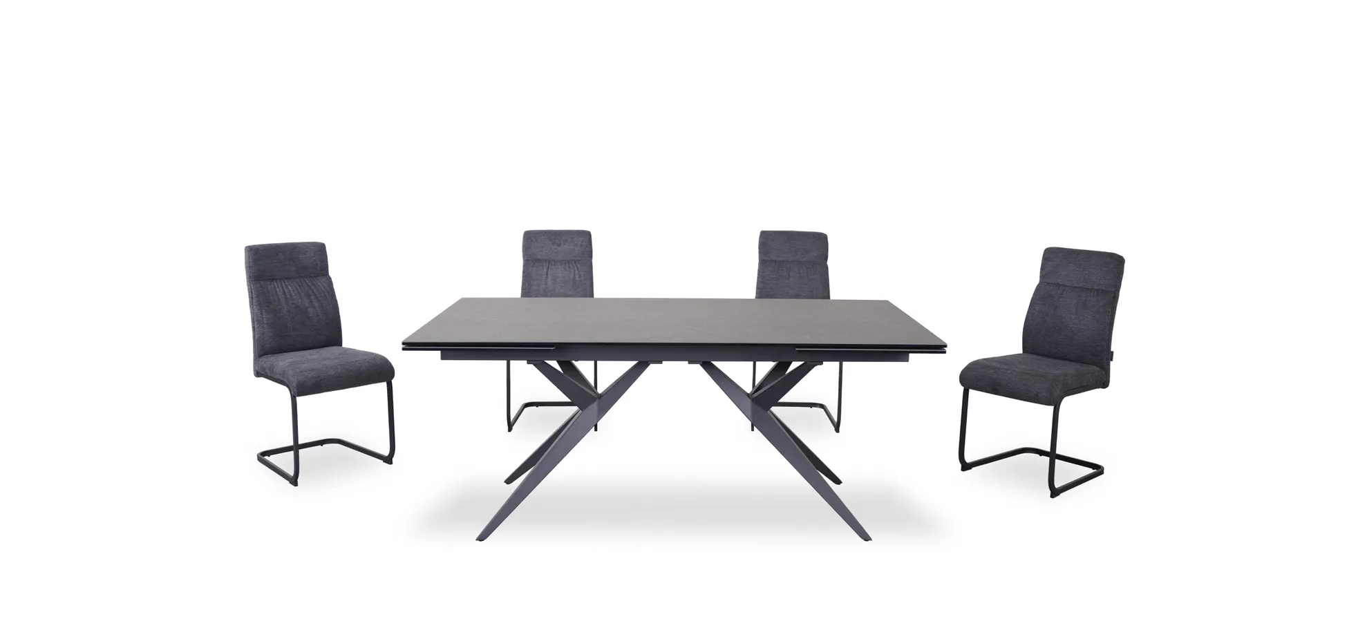 Schwingstuhl, Stoff anthrazit - Maida